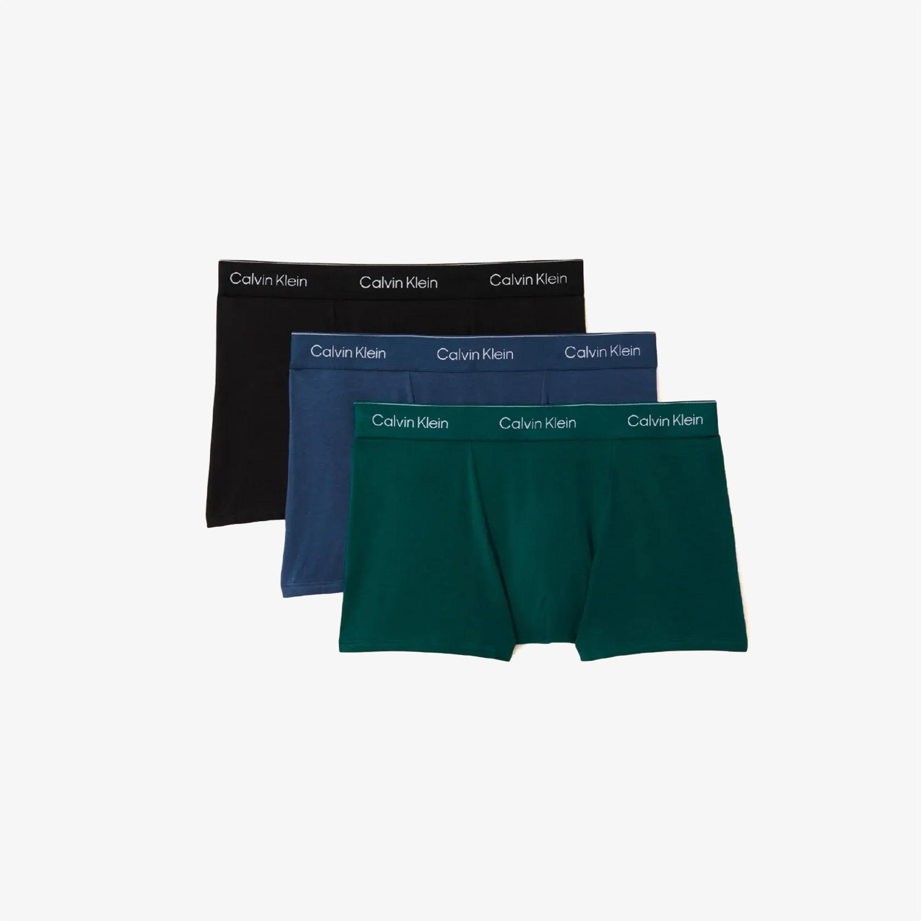 Calvin Klein Pamuklu Logo 3'lü Erkek Renkli Boxer