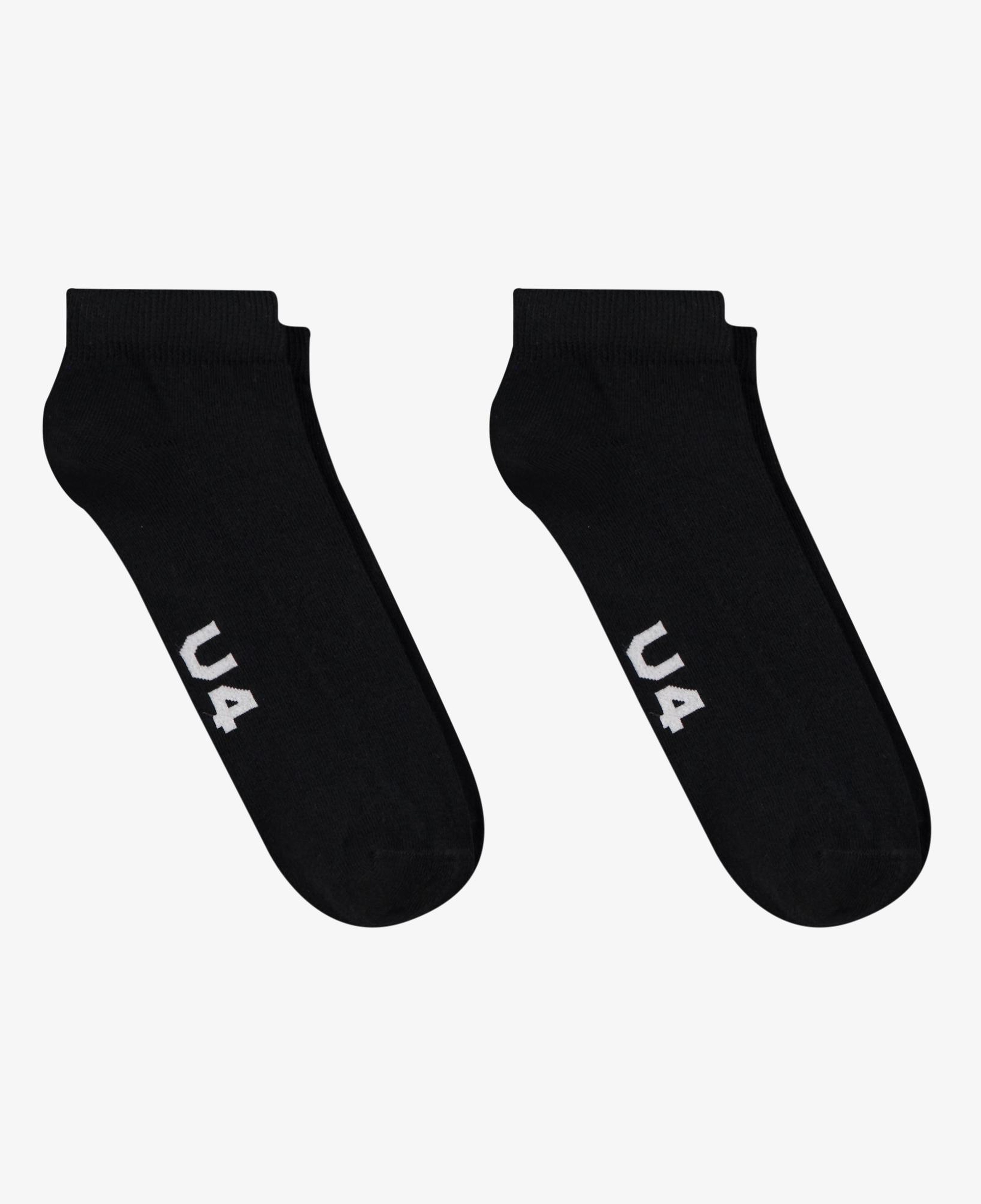 UNITED4 Unisex Siyah 2'li Patik Çorap