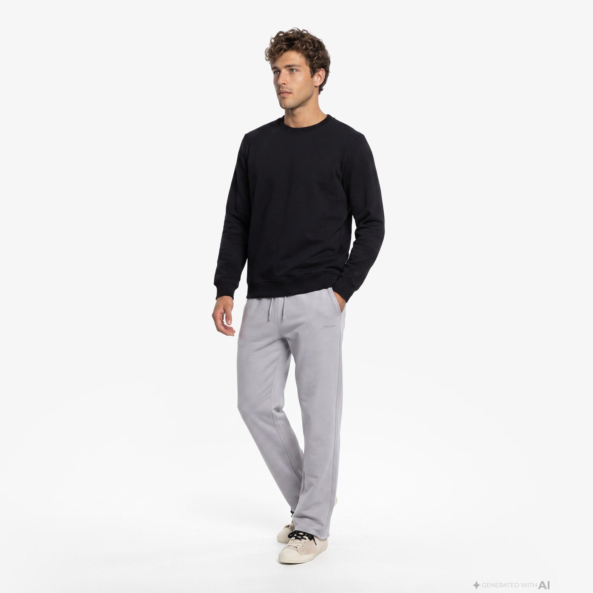 UNITED4 Regular Fit Erkek Siyah Sweatshirt