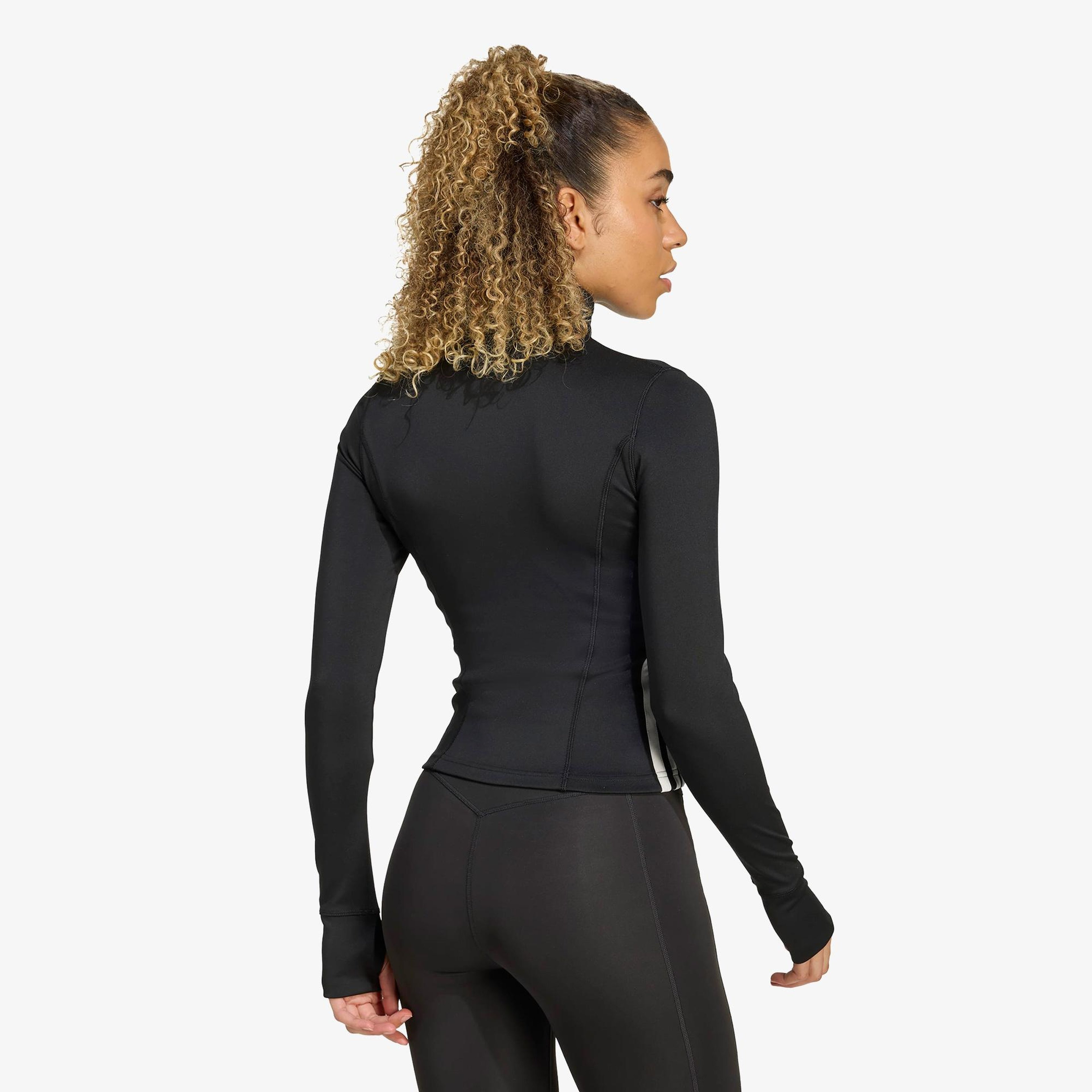 adidas Workout Essentials 3 Bantlı Kadın Siyah Antrenman Eşofman Üstü