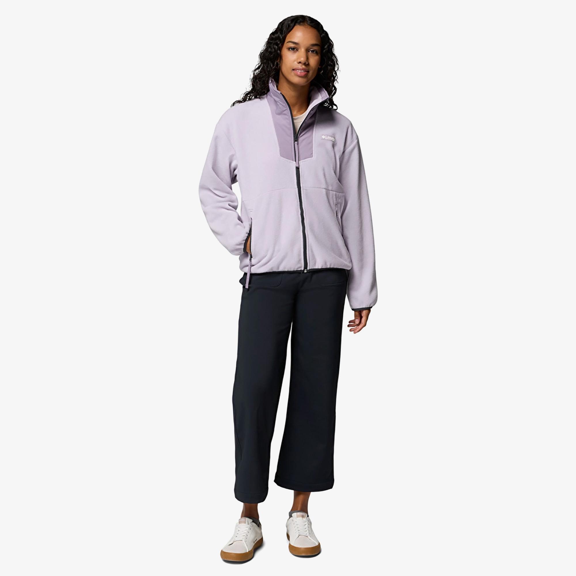 Columbia Sequoia Grove Full Zip Fleece Kadın Mor Outdoor Sweatshirt