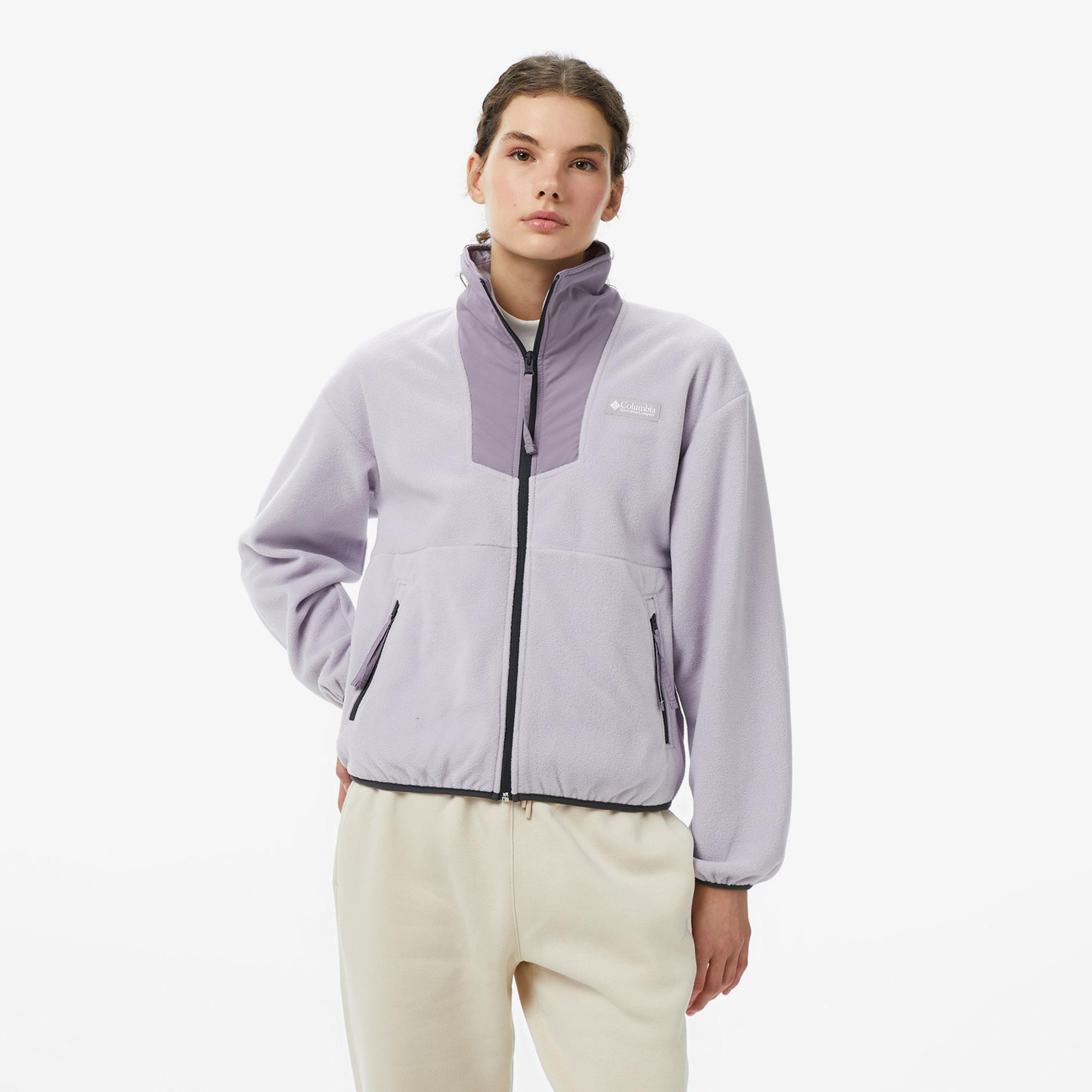 Columbia Sequoia Grove Full Zip Fleece Kadın Mor Outdoor Sweatshirt