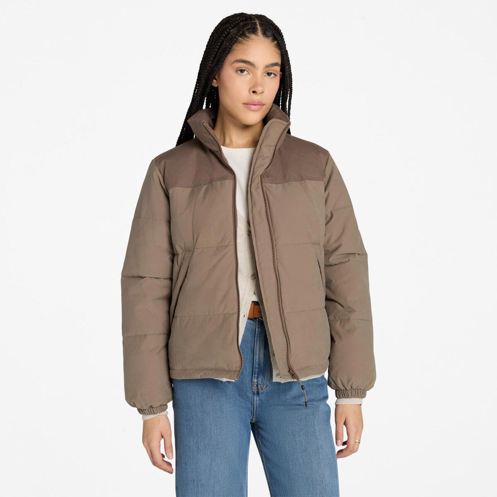 Timberland Welch Mountain Synthetic Insulated Puffer Kadın Kahverengi Ceket
