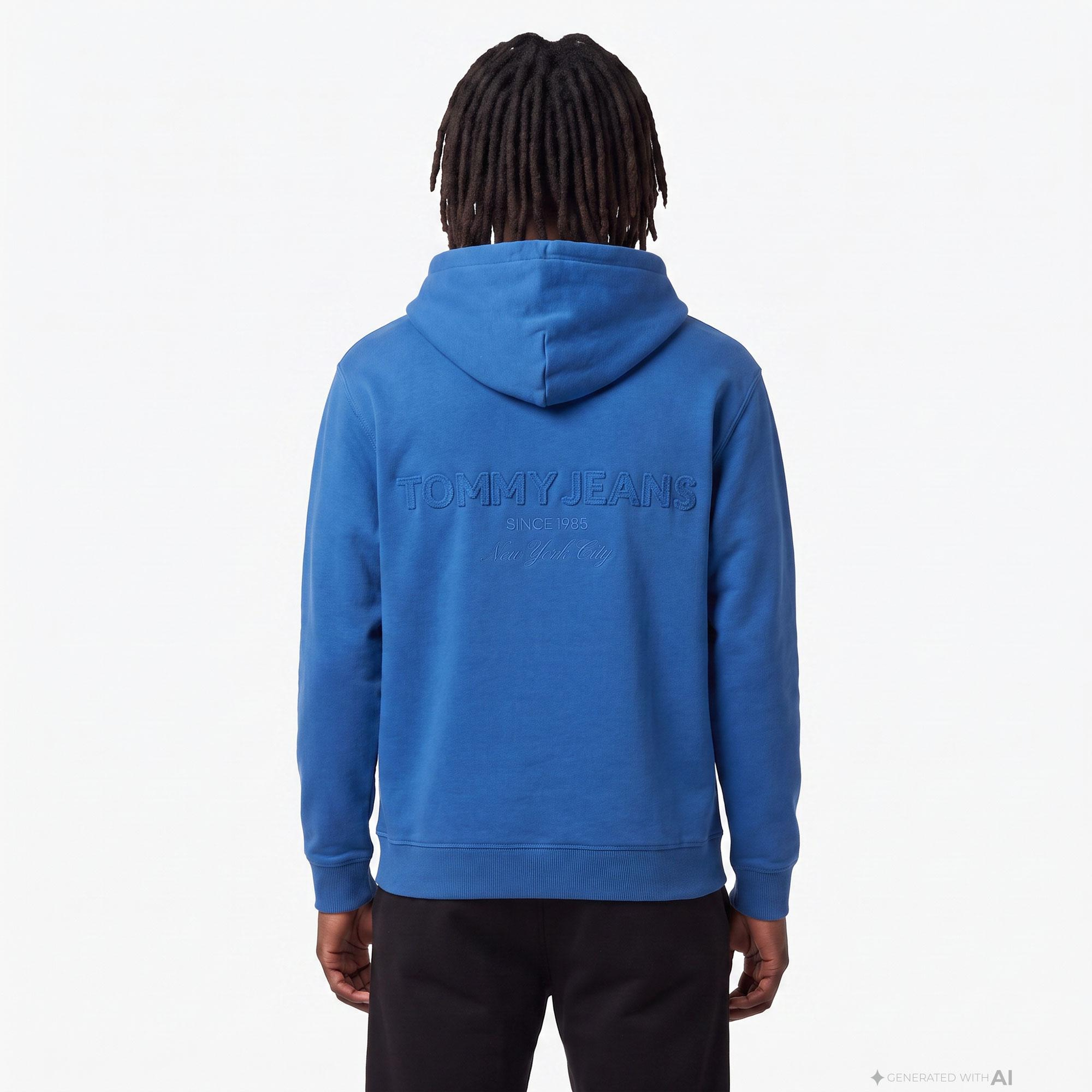 Tommy Hilfiger Regular New Classics Erkek Mavi Sweatshirt