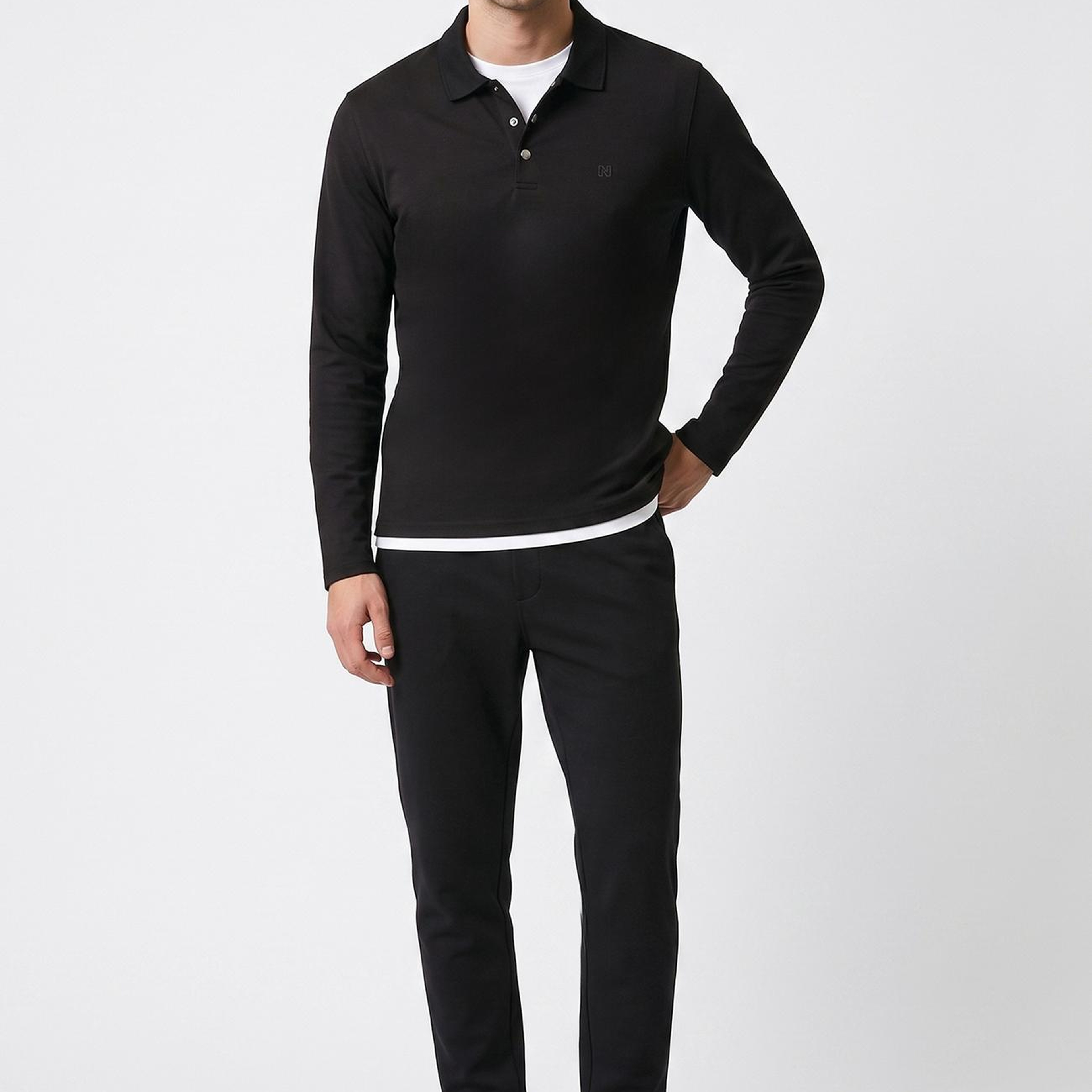 Network Erkek Siyah Sweatshırt