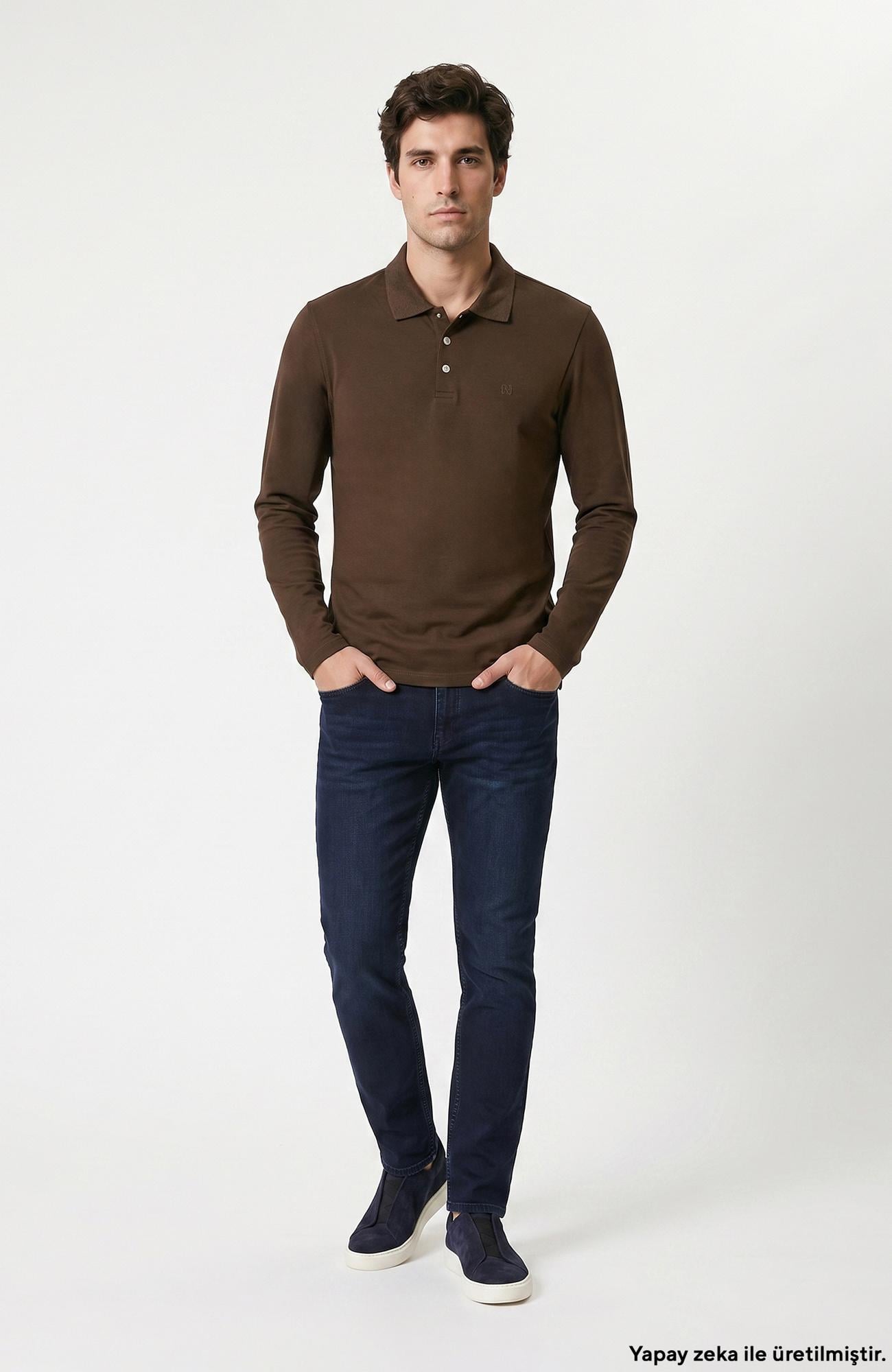 Network Erkek Koyu Lacivert Denim Pantolon