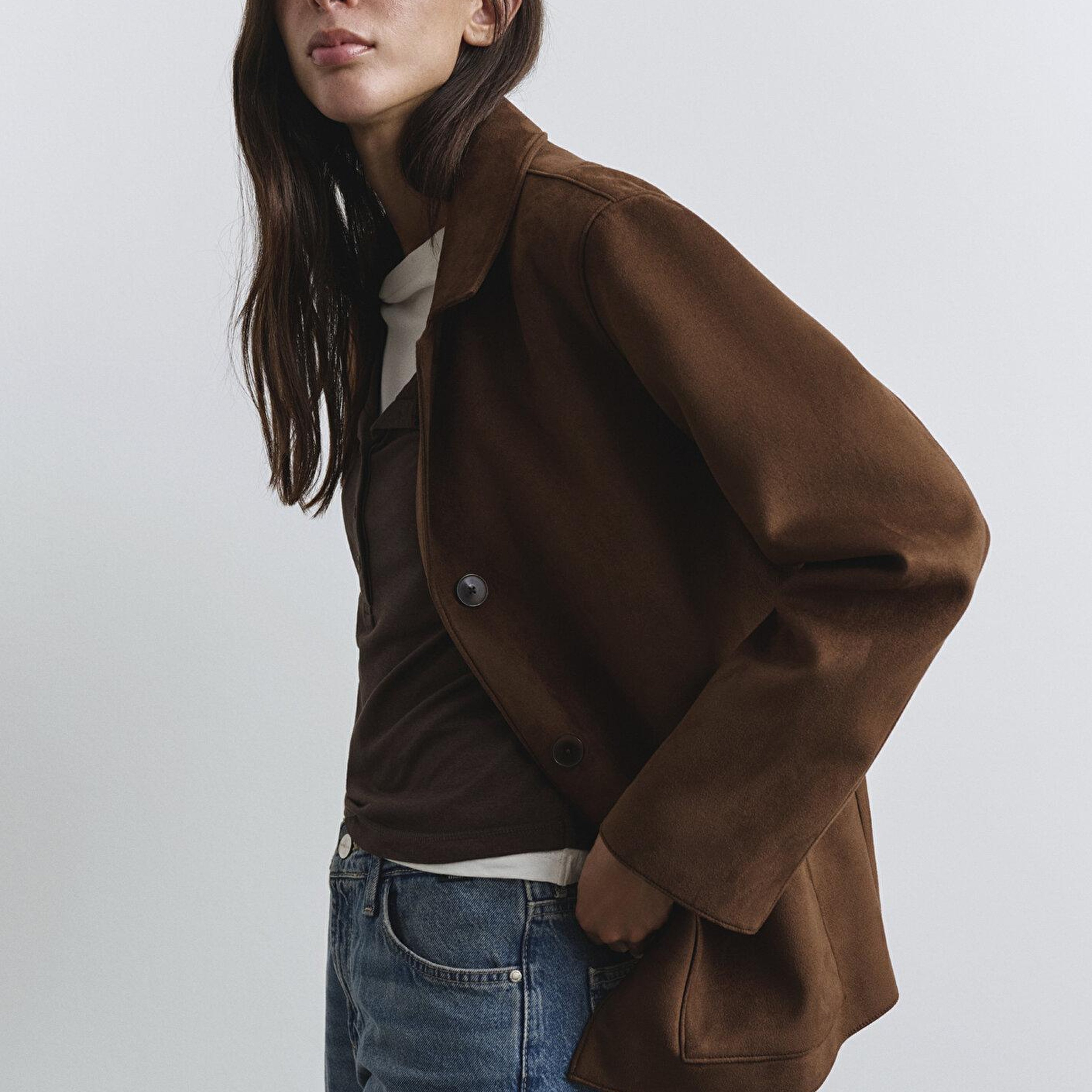 Mavi Suni Süet Kahverengi Blazer 1110831-87736