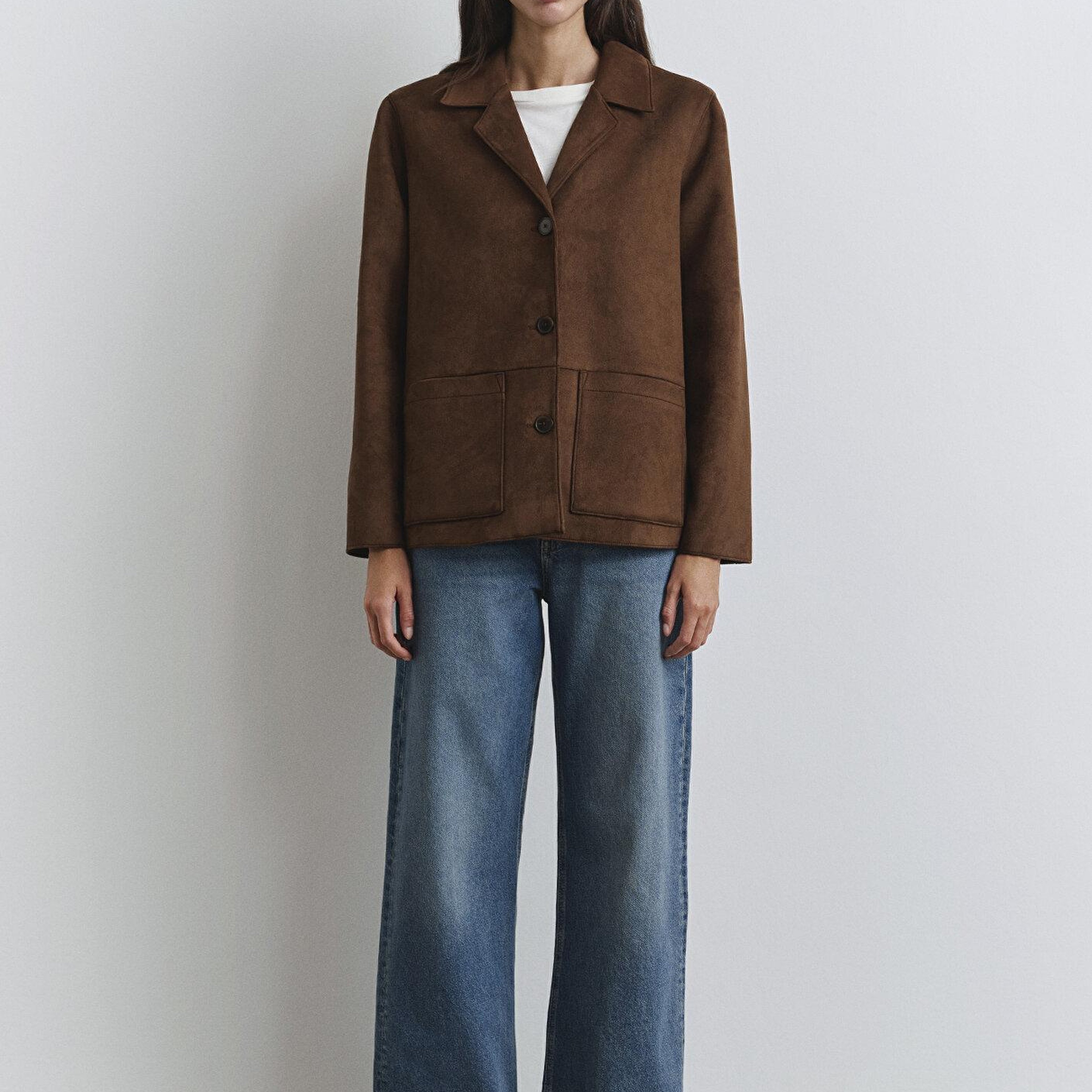 Mavi Suni Süet Kahverengi Blazer 1110831-87736