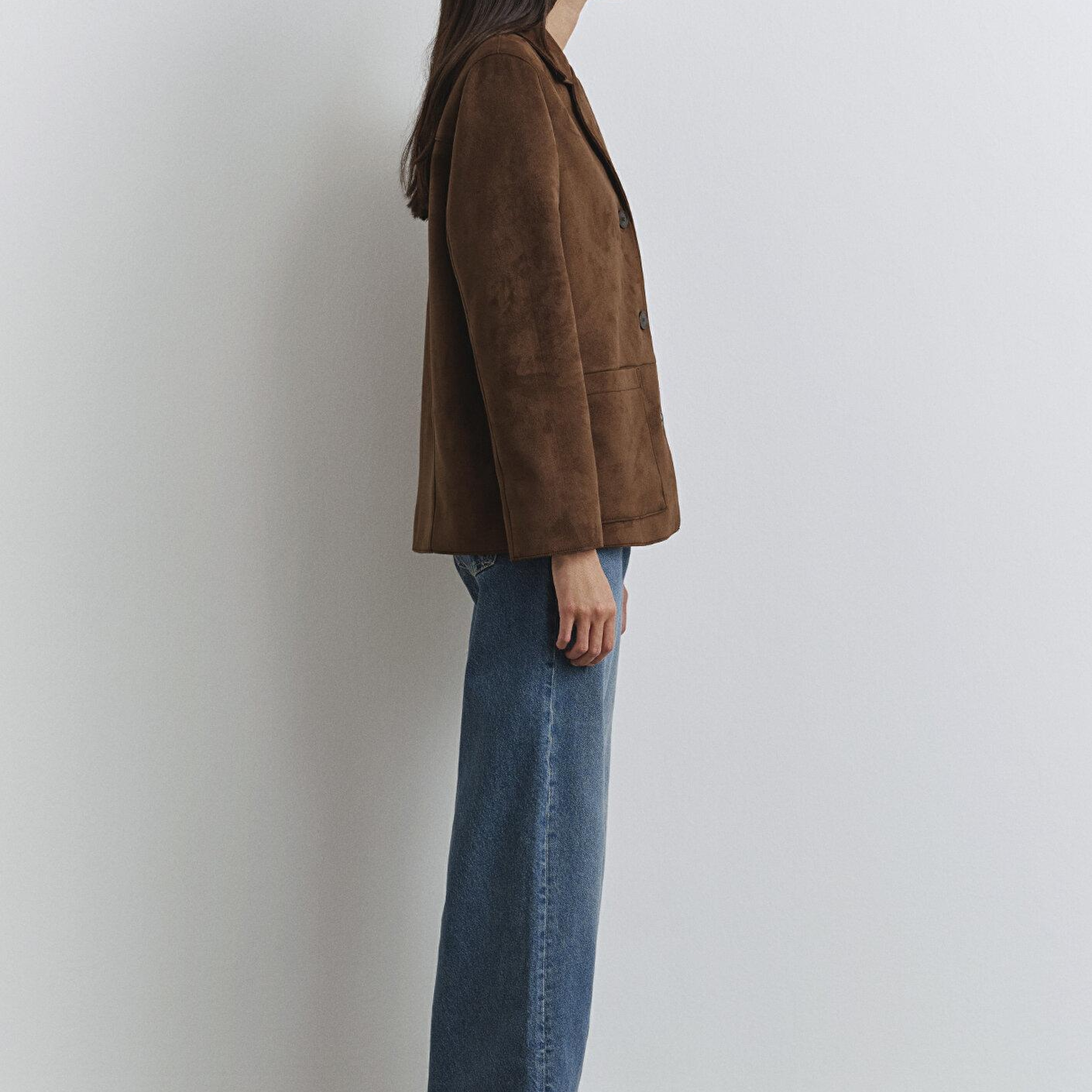 Mavi Suni Süet Kahverengi Blazer 1110831-87736