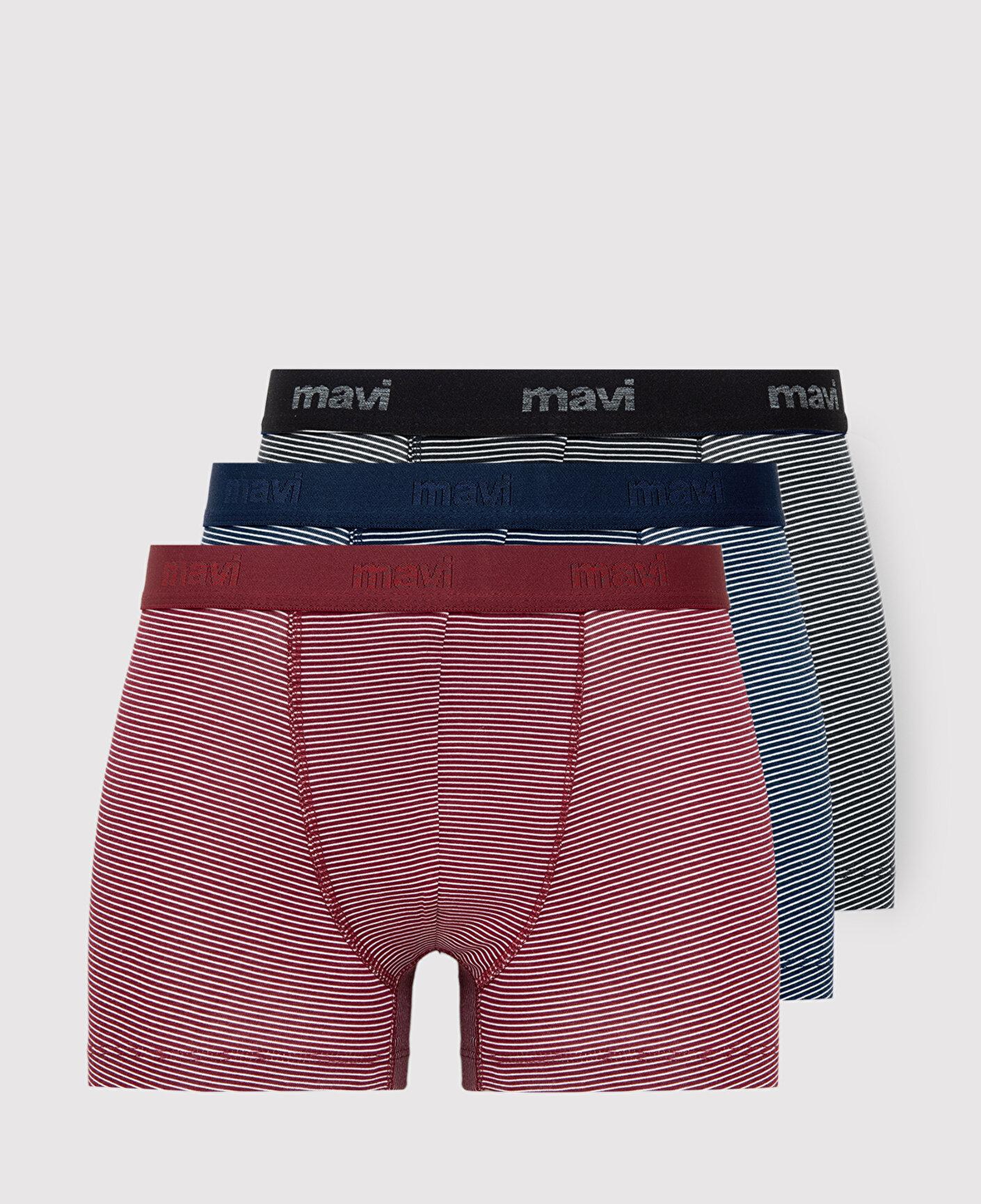 Mavi 3lü Çizgili Boxer 0912467-70720