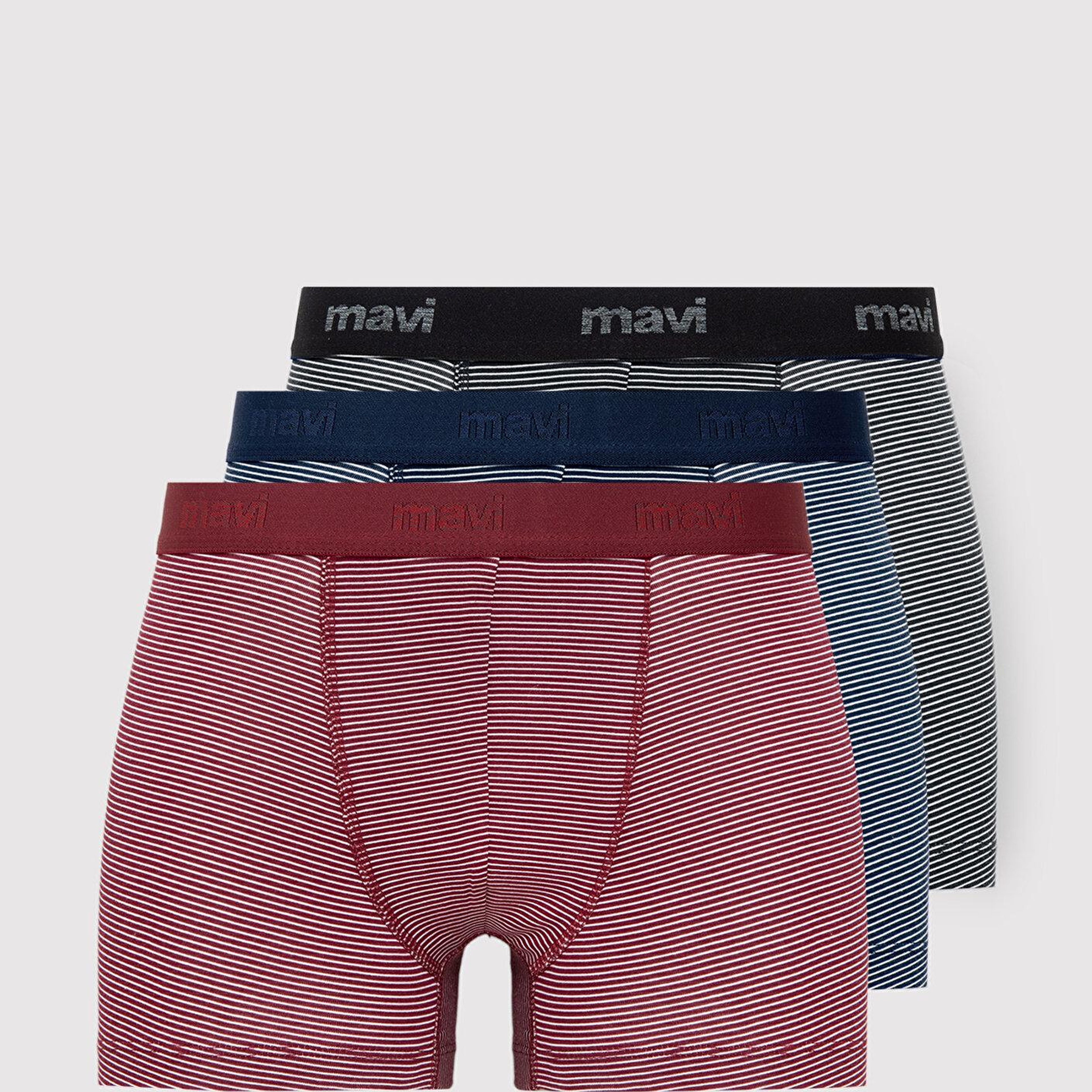 Mavi 3lü Çizgili Boxer 0912467-70720