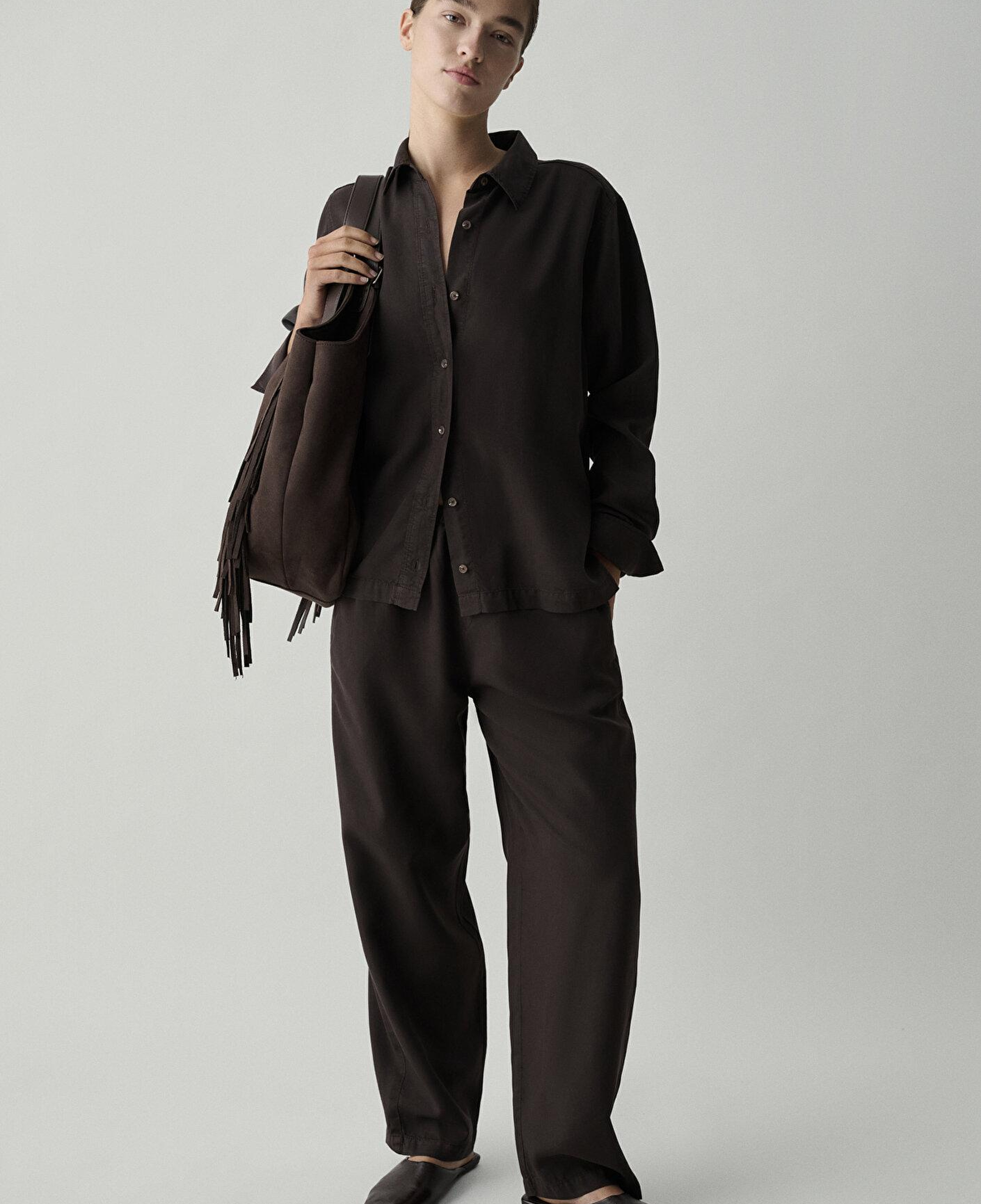 Mavi (Tencel™) Lyocell Kahverengi Pantolon 1011285-90707