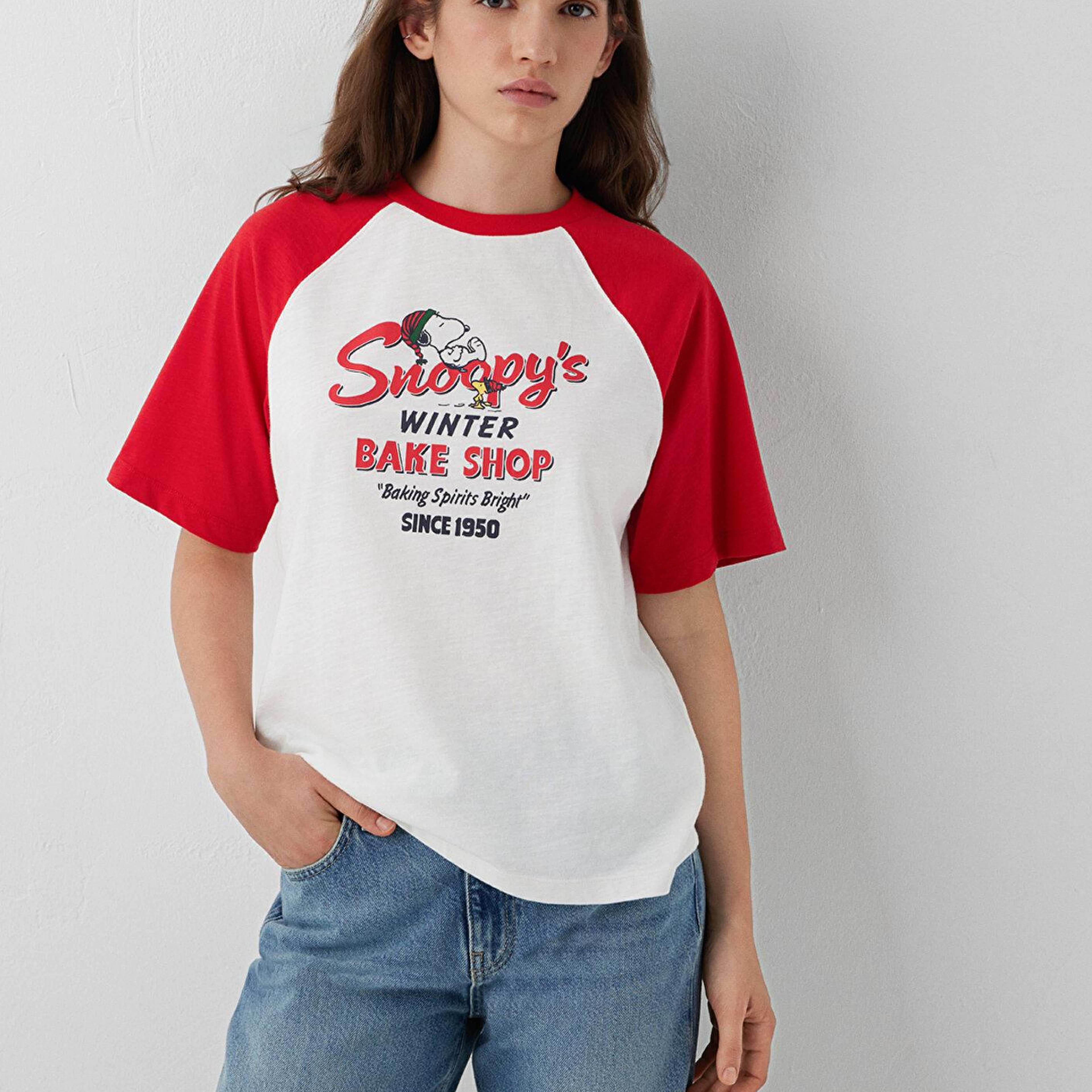 Mavi Snoopy Baskılı Tişört Regular Fit / Normal Kesim 1620183-70057