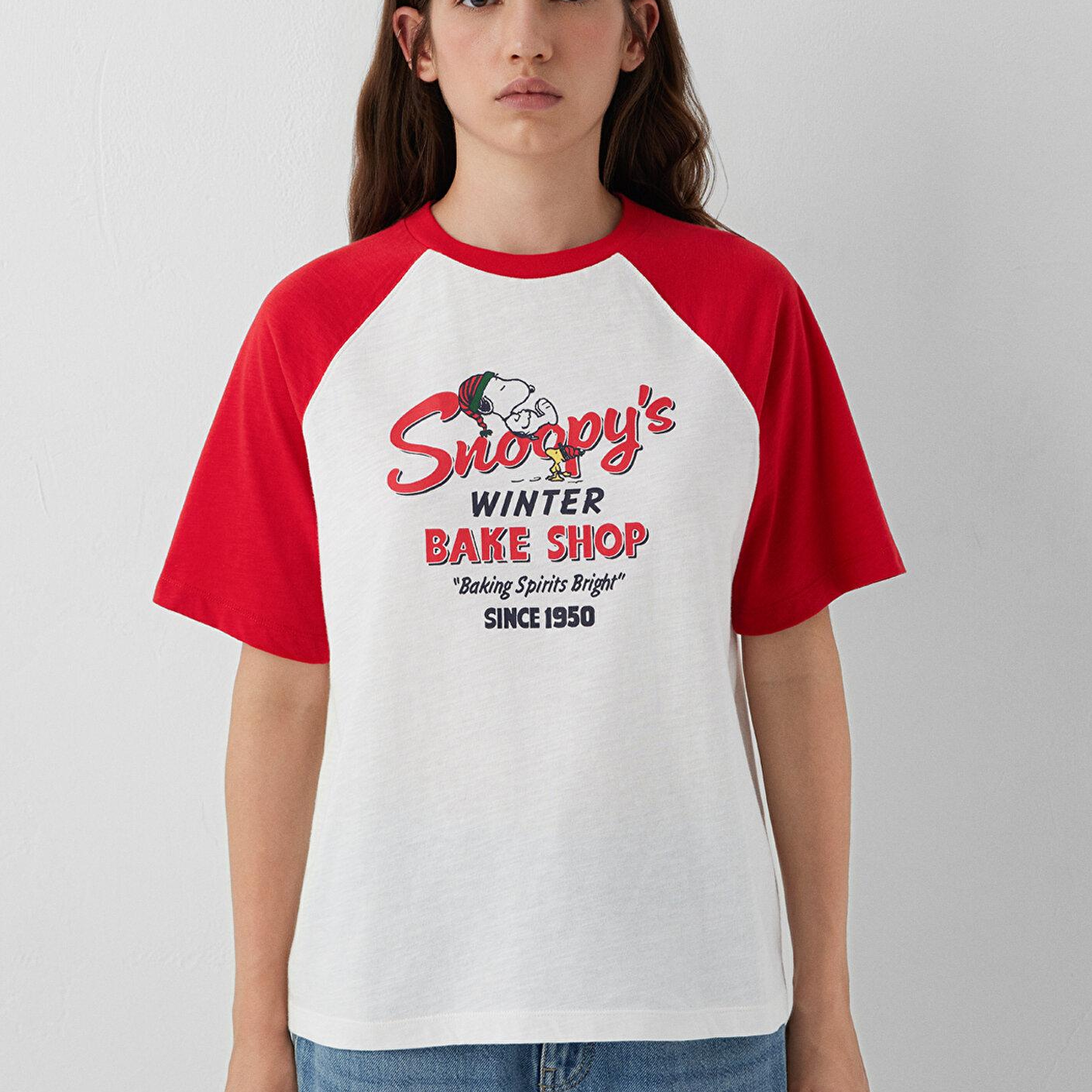 Mavi Snoopy Baskılı Tişört Regular Fit / Normal Kesim 1620183-70057