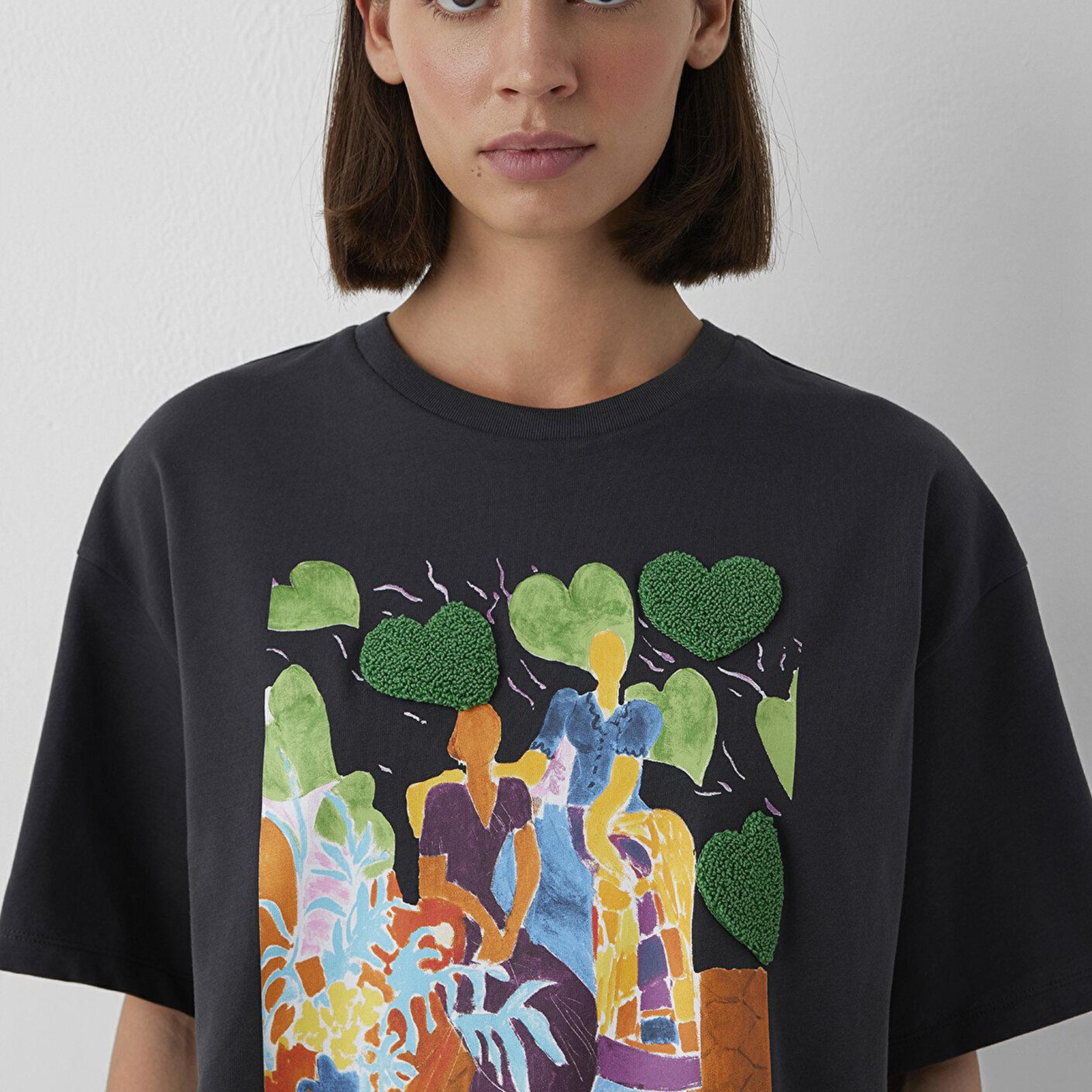Mavi Matisse Baskılı Tişört Oversize / Geniş Kesim 1620158-70087