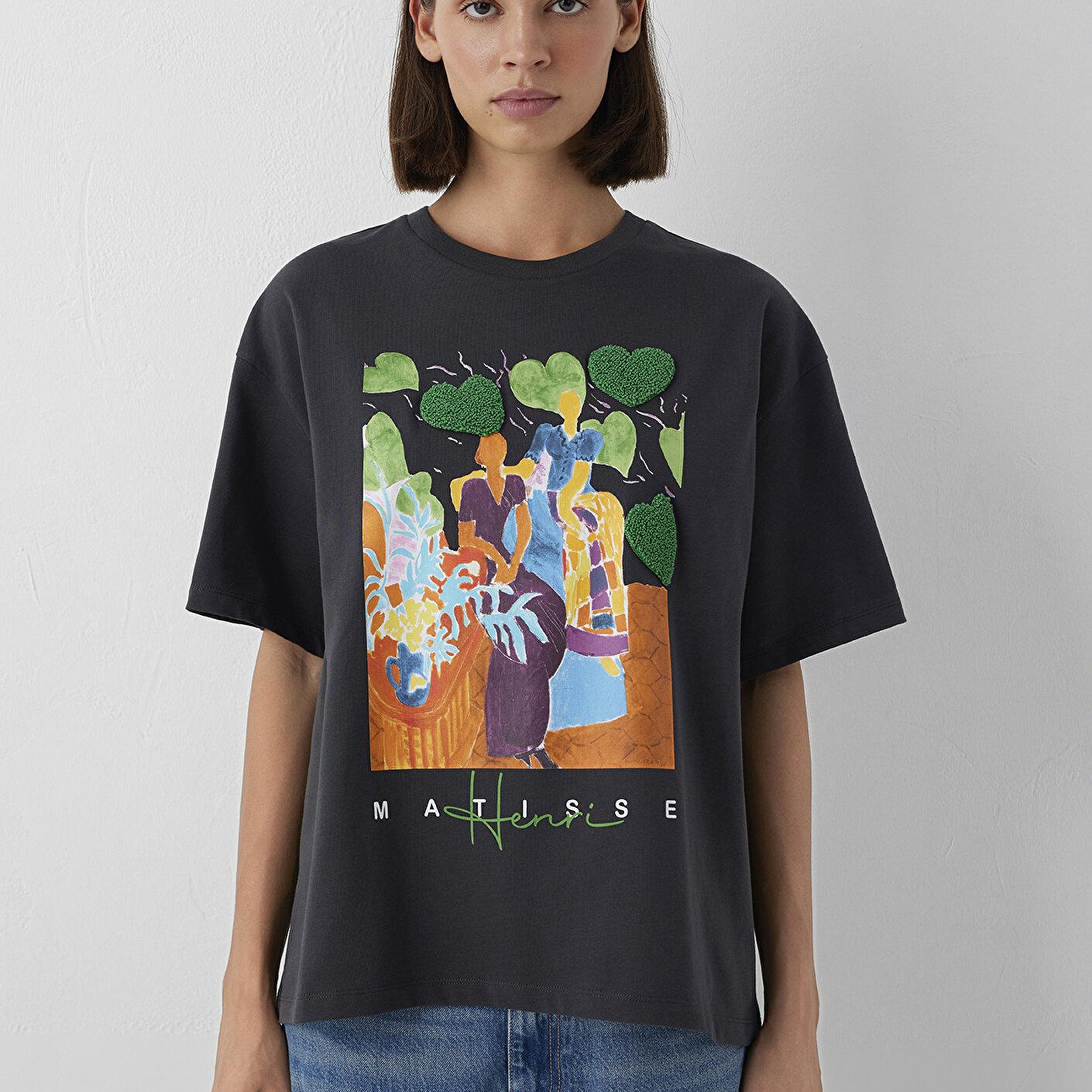 Mavi Matisse Baskılı Tişört Oversize / Geniş Kesim 1620158-70087