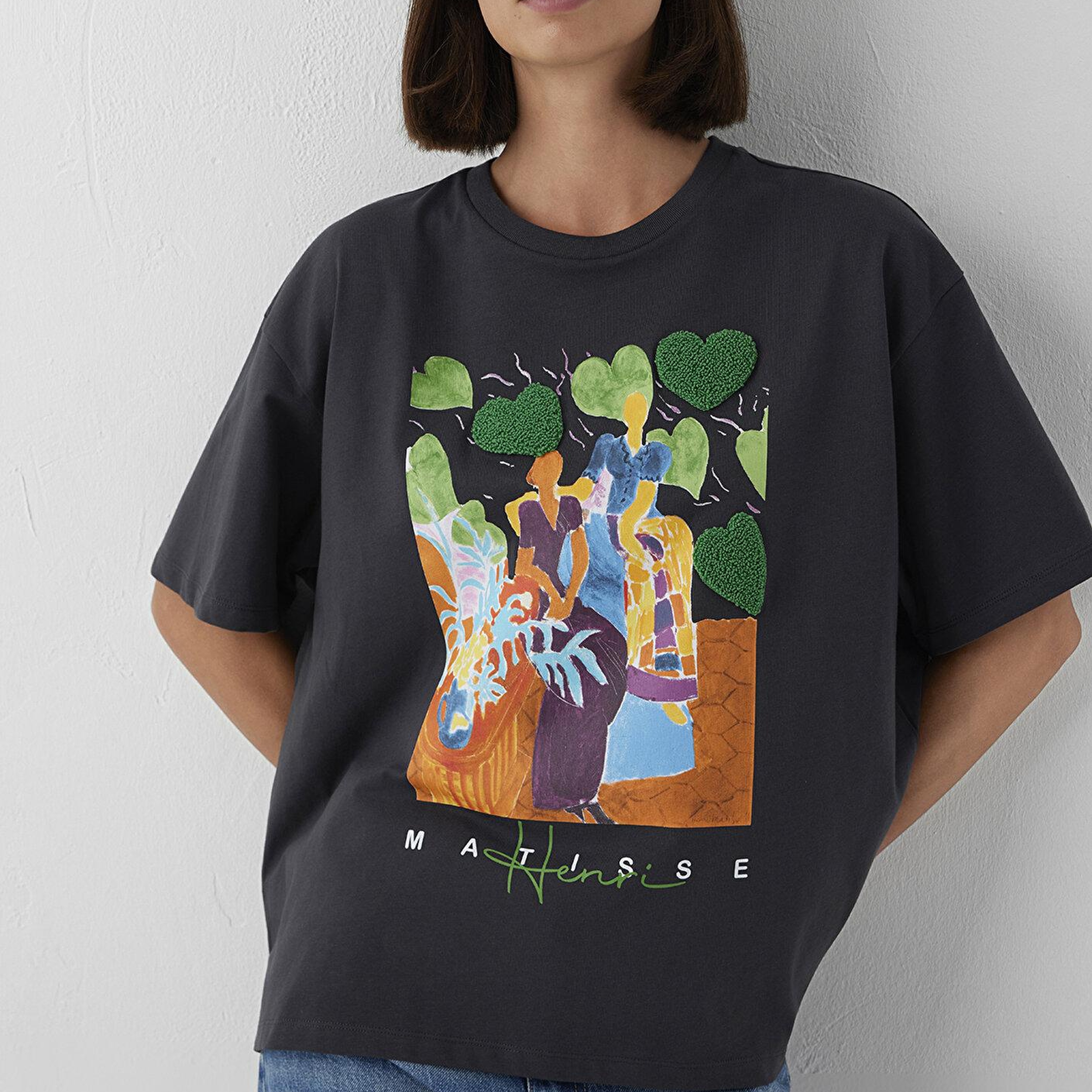 Mavi Matisse Baskılı Tişört Oversize / Geniş Kesim 1620158-70087