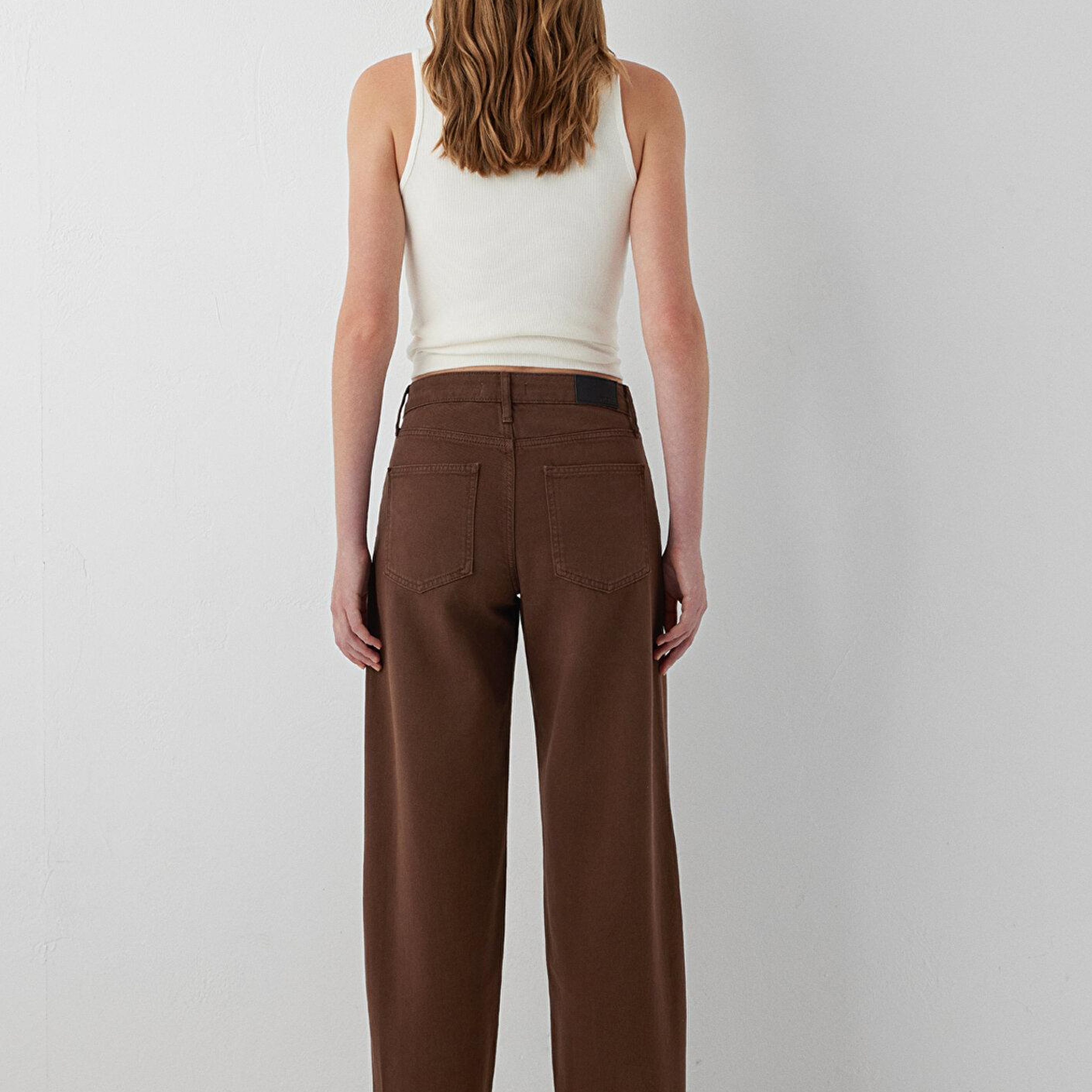 Mavi Leila Real Blue Kahverengi Gabardin Pantolon 1010600-A7453