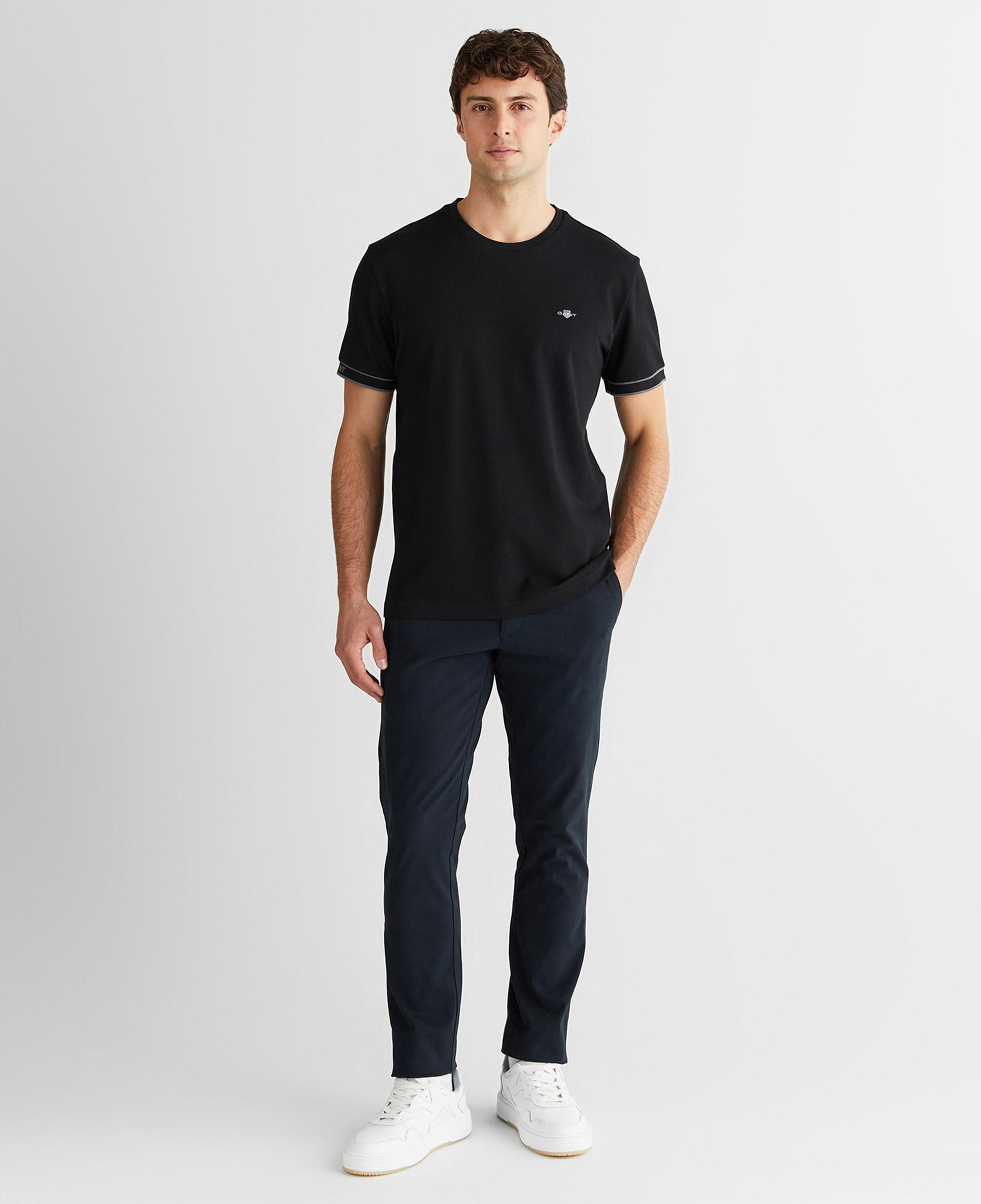 GANT Erkek Siyah Regular Fit T-Shirt