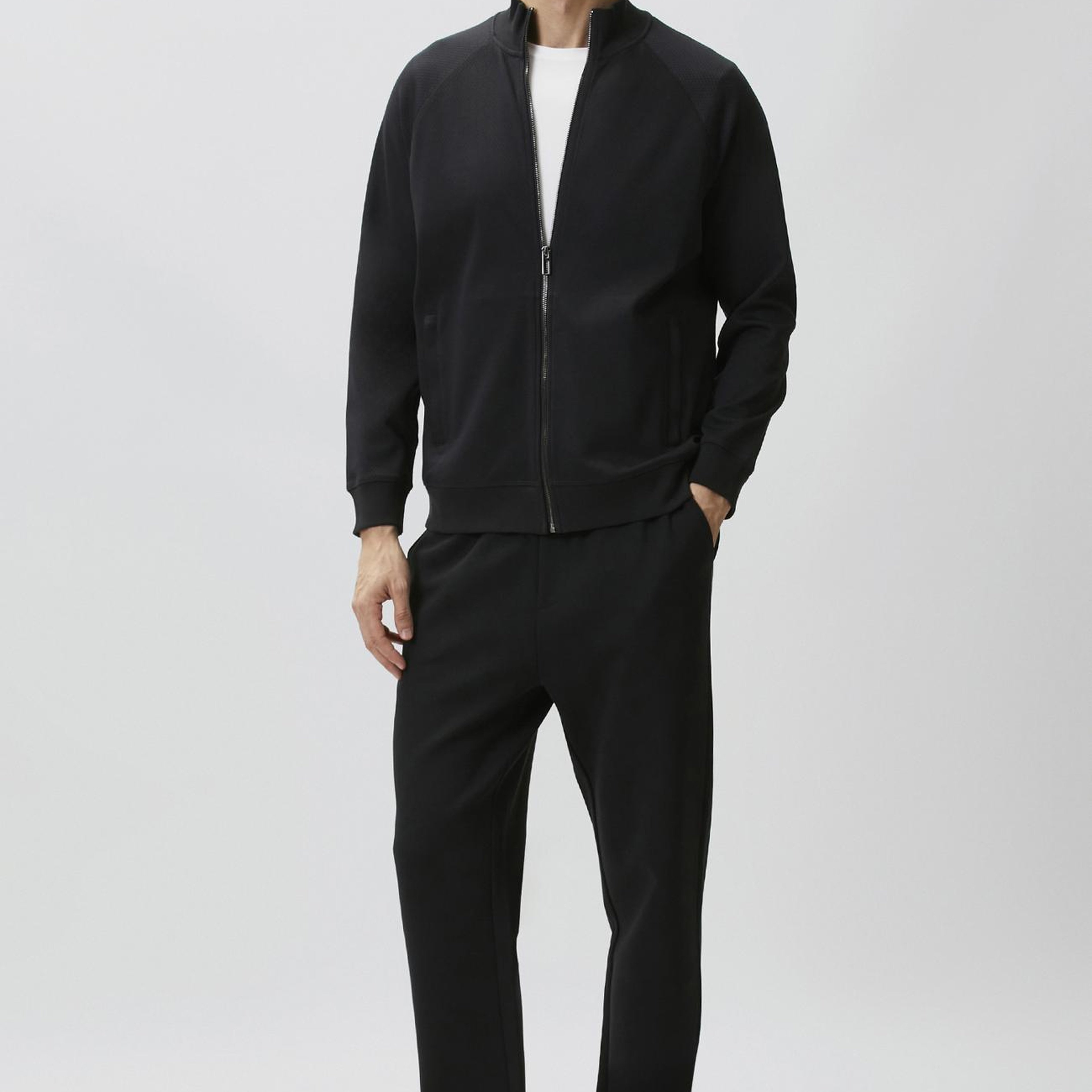 Network Erkek Siyah Fermuarlı Sweatshirt