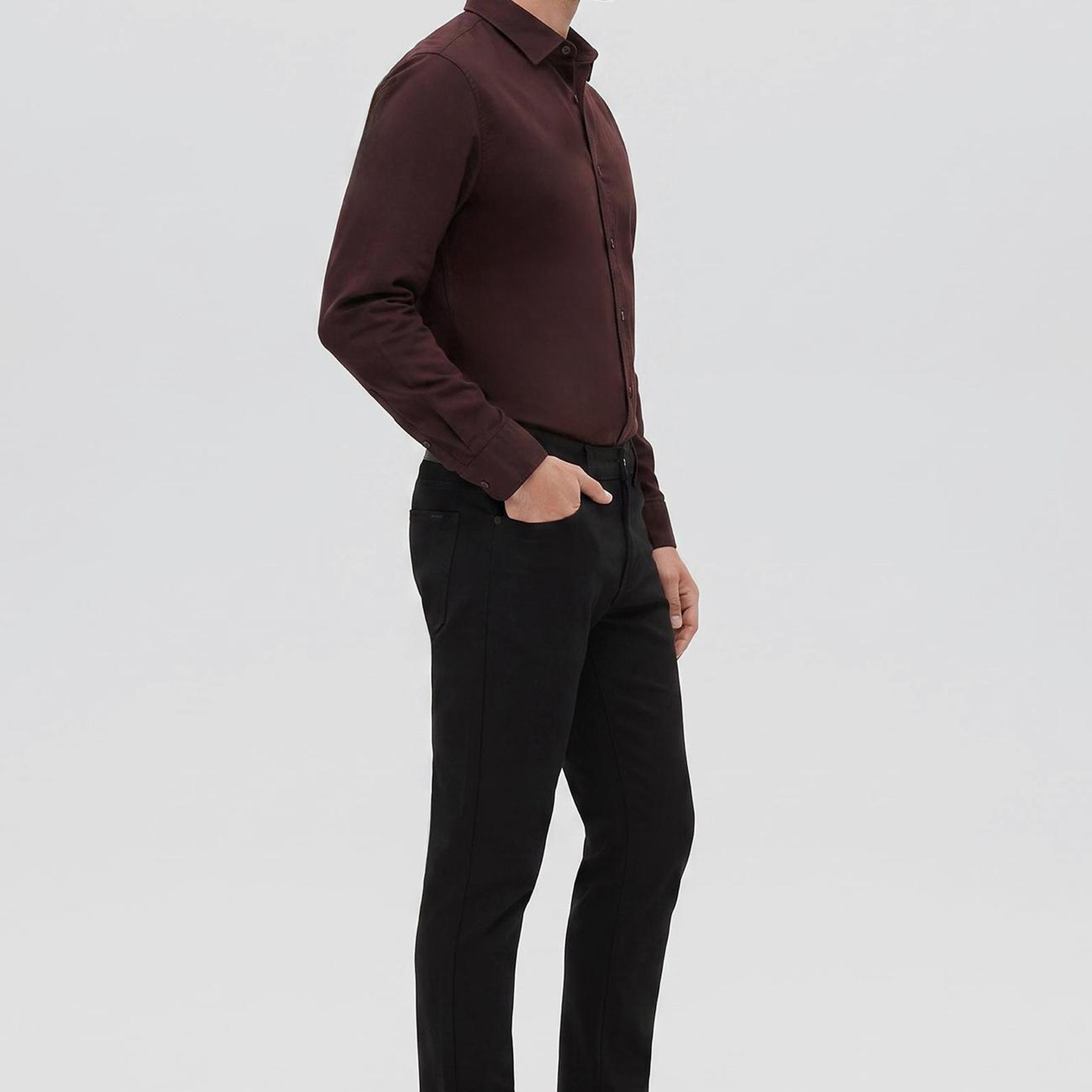 Network Erkek Comfort Fit Bordo Gömlek