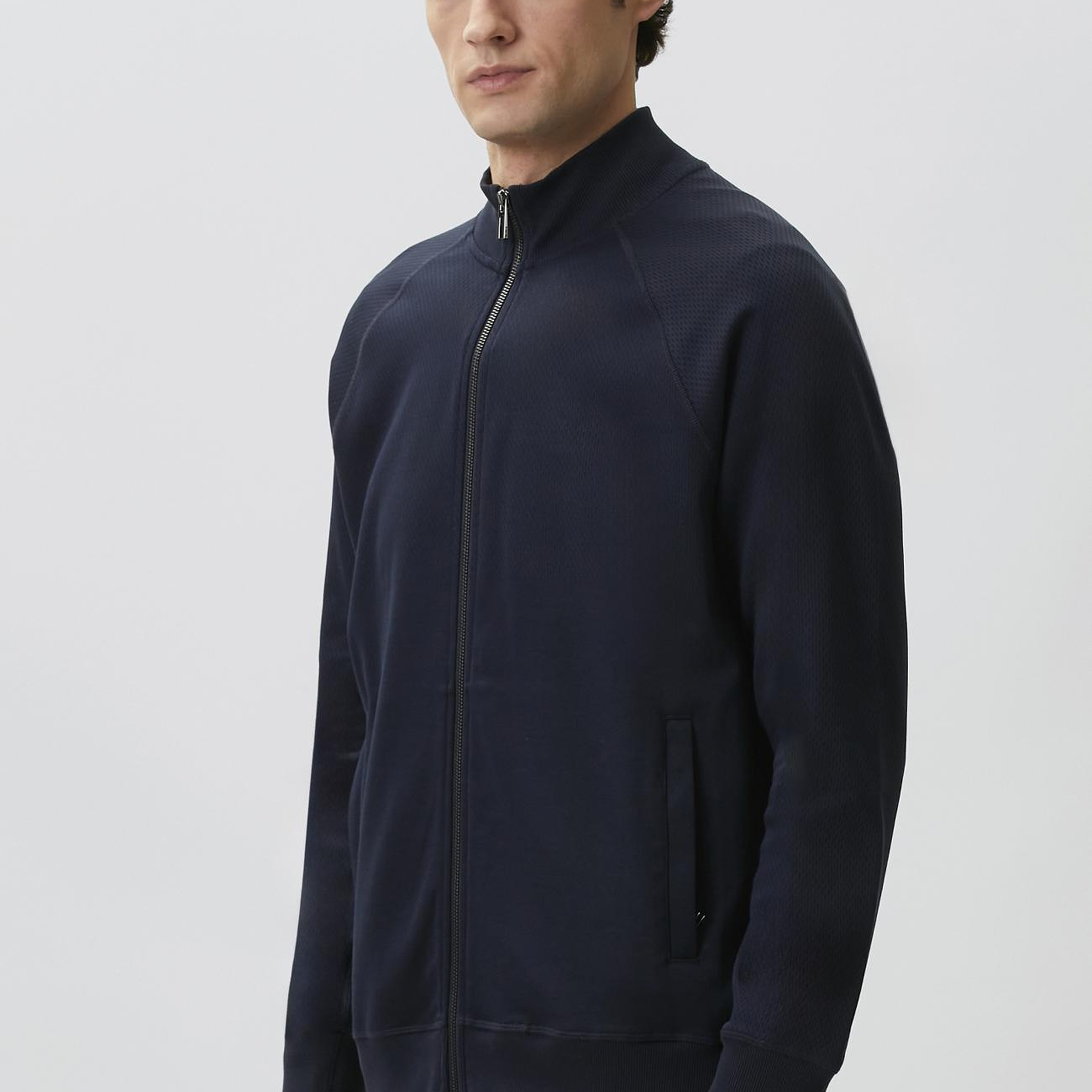 Network Erkek Lacivert Fermuarlı Sweatshirt