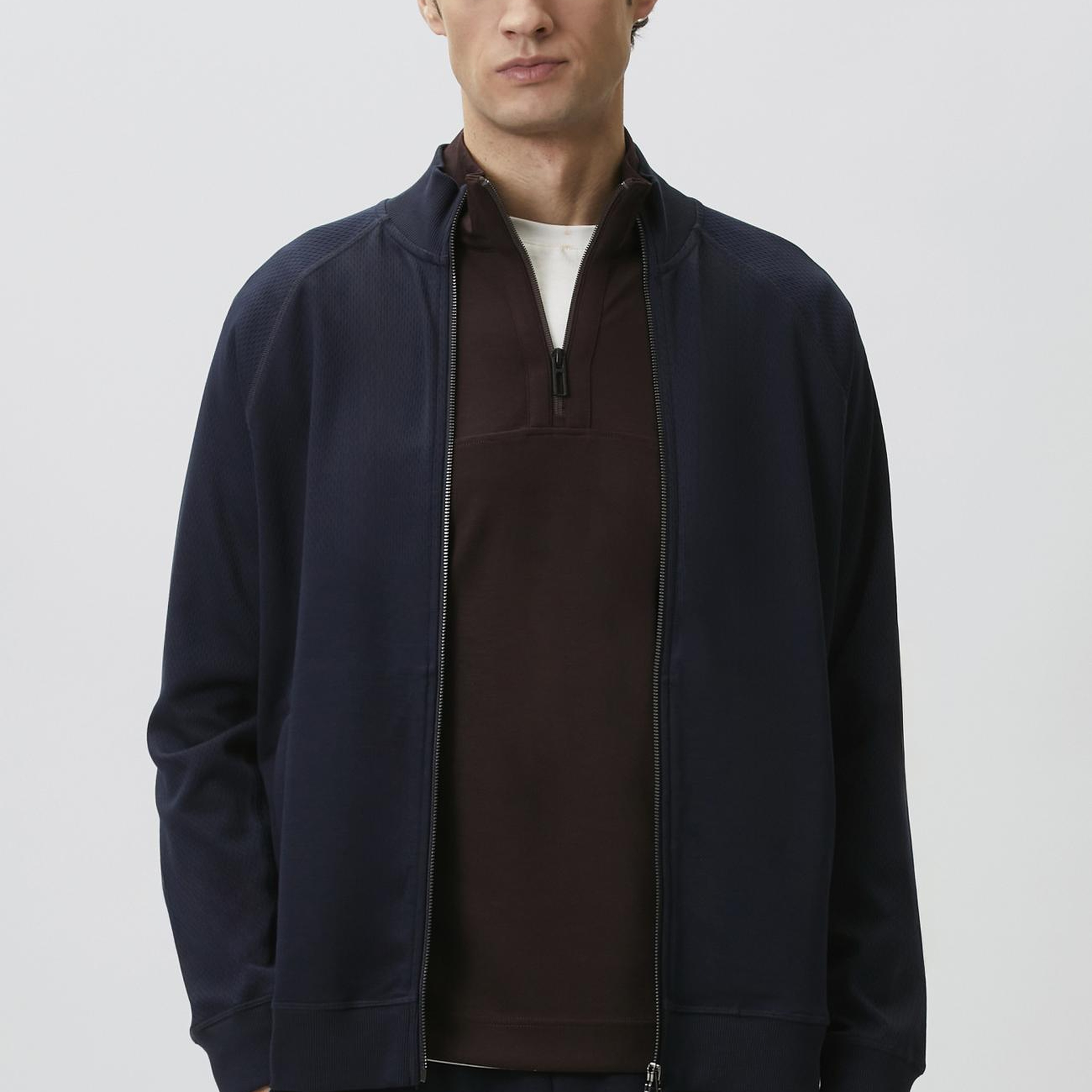 Network Erkek Lacivert Fermuarlı Sweatshirt