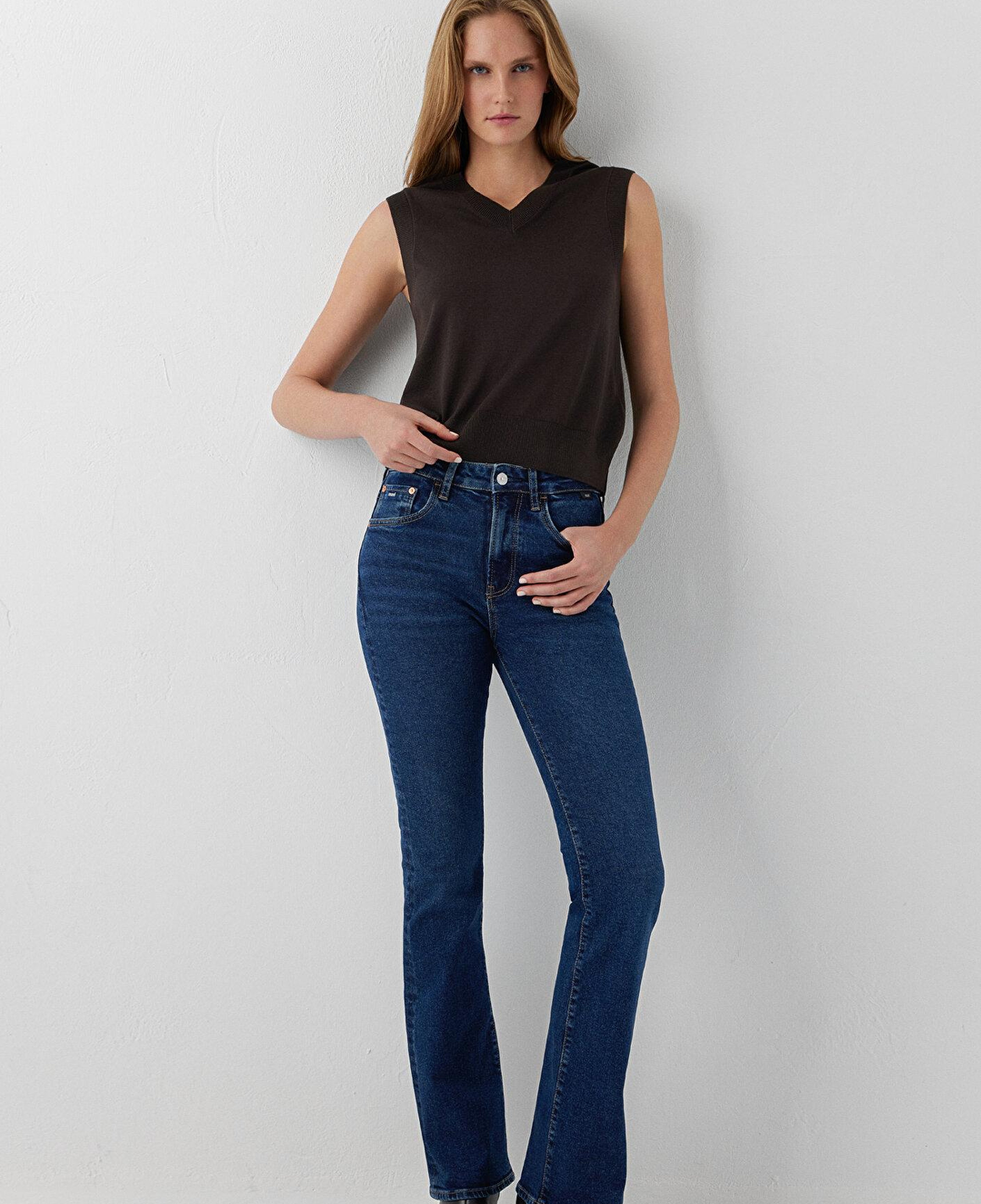 Mavi Kahverengi Süveter Slim Fit / Dar Kesim 1710928-88615