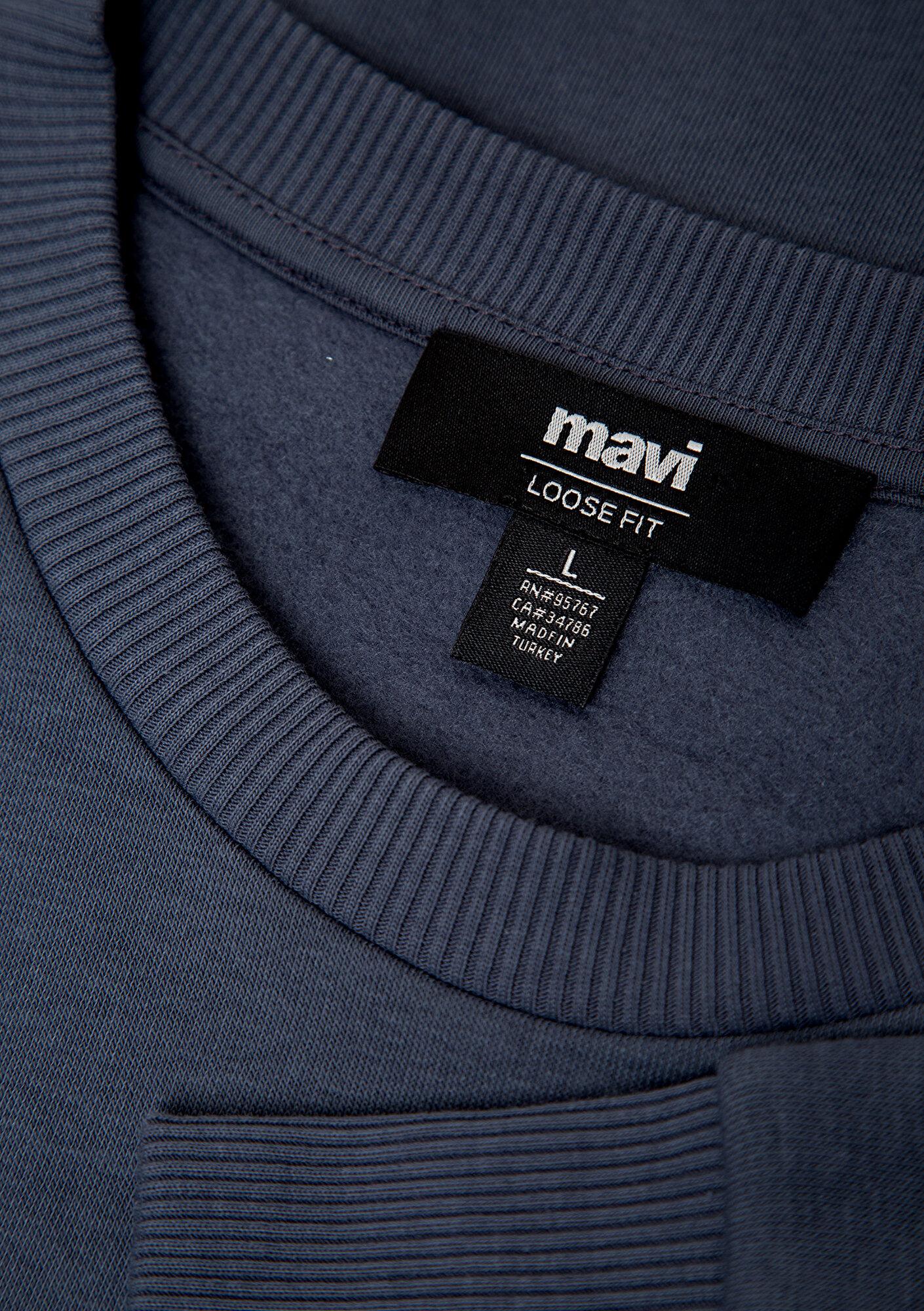 Mavi Bisiklet Yaka Lacivert Basic Sweatshirt 0S10276-70759