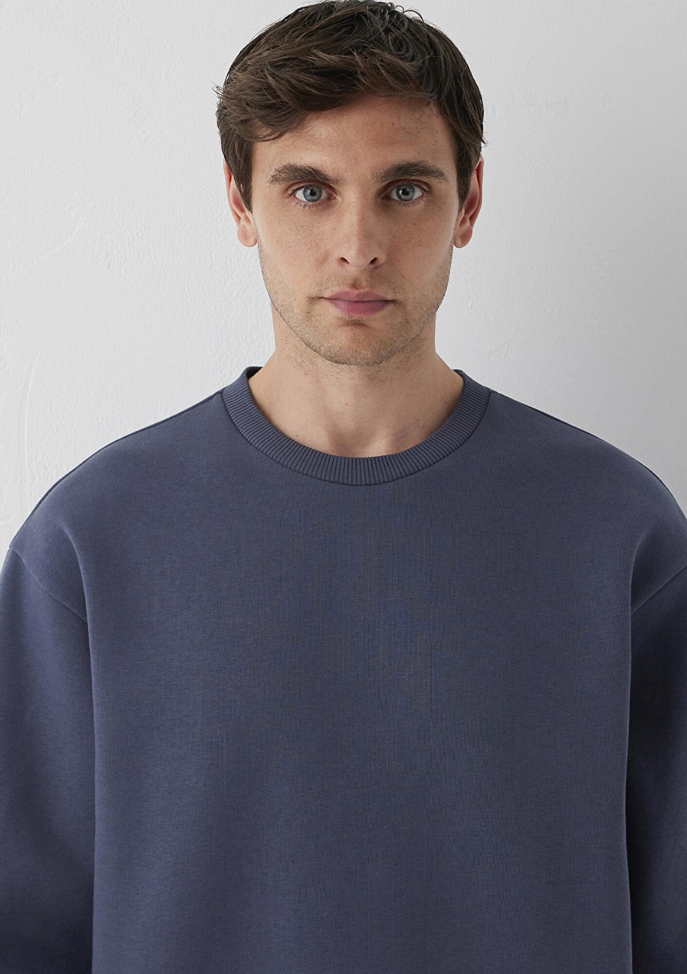Mavi Bisiklet Yaka Lacivert Basic Sweatshirt 0S10276-70759