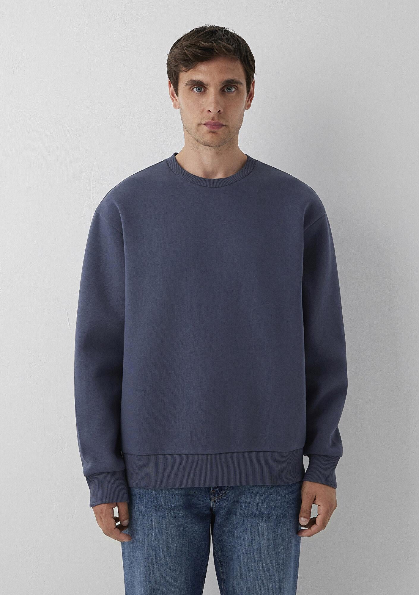 Mavi Bisiklet Yaka Lacivert Basic Sweatshirt 0S10276-70759