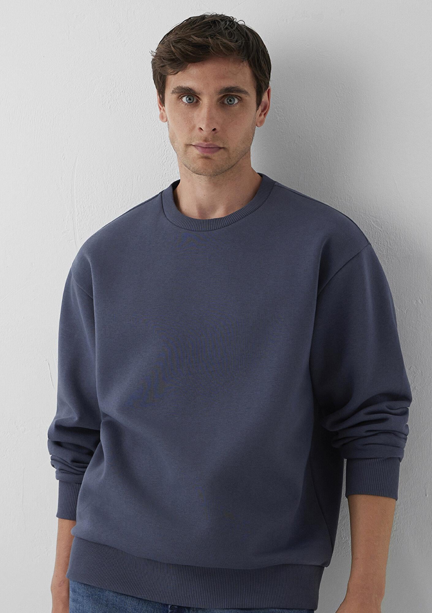 Mavi Bisiklet Yaka Lacivert Basic Sweatshirt 0S10276-70759