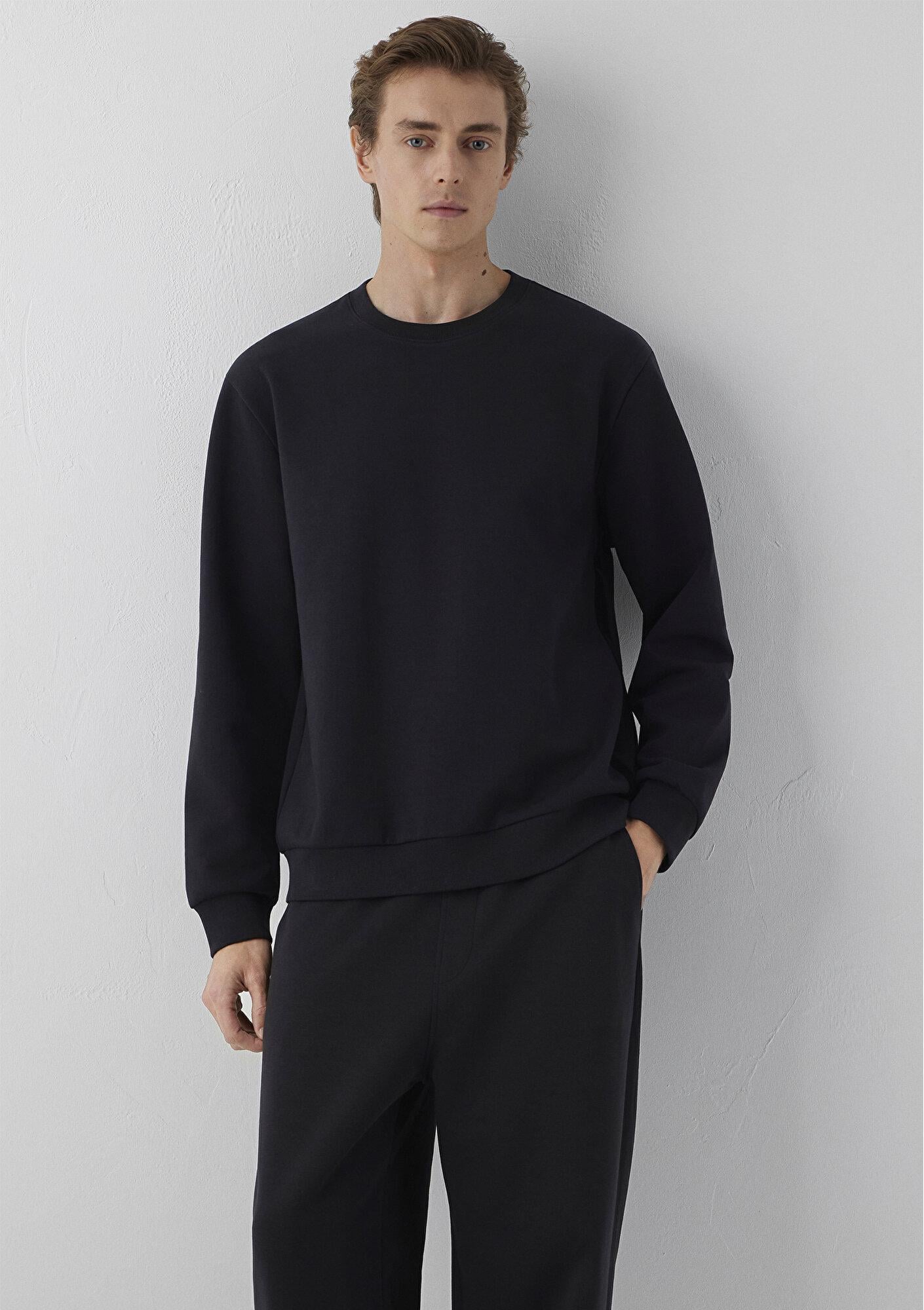 Mavi Siyah Basic Sweatshirt 0S10629-900