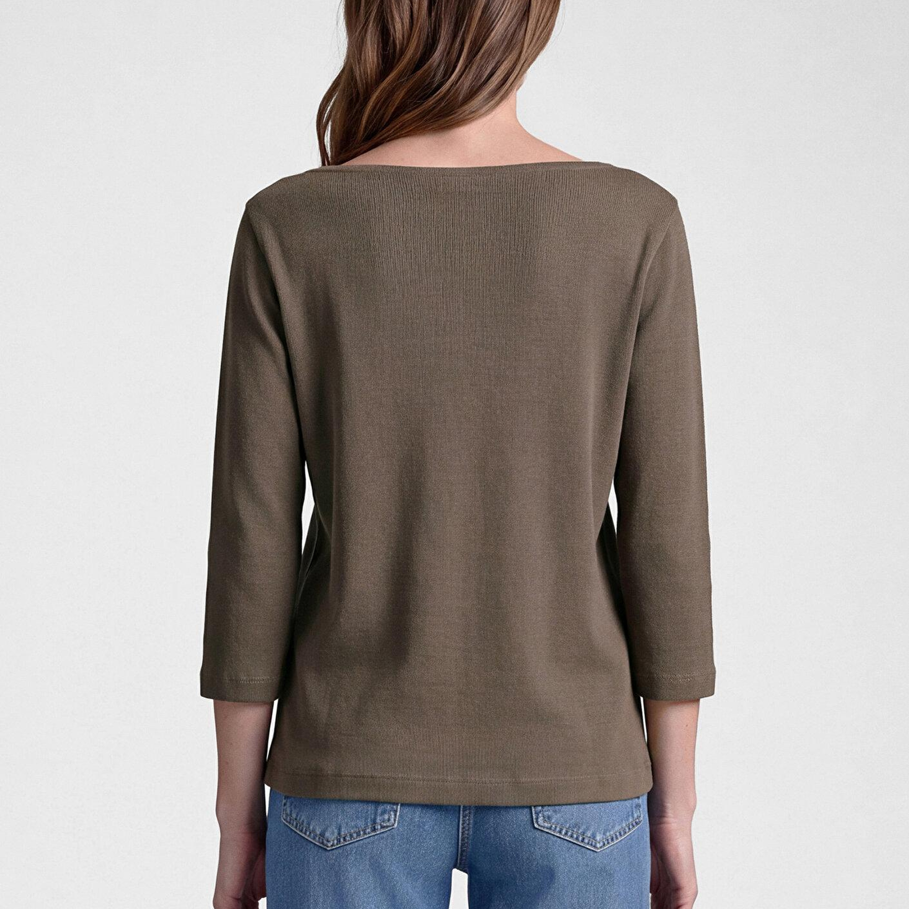Mavi (Tencel™) Modal Karışımlı Kahverengi Tişört Regular Fit / Normal Kesim 1614371-87538