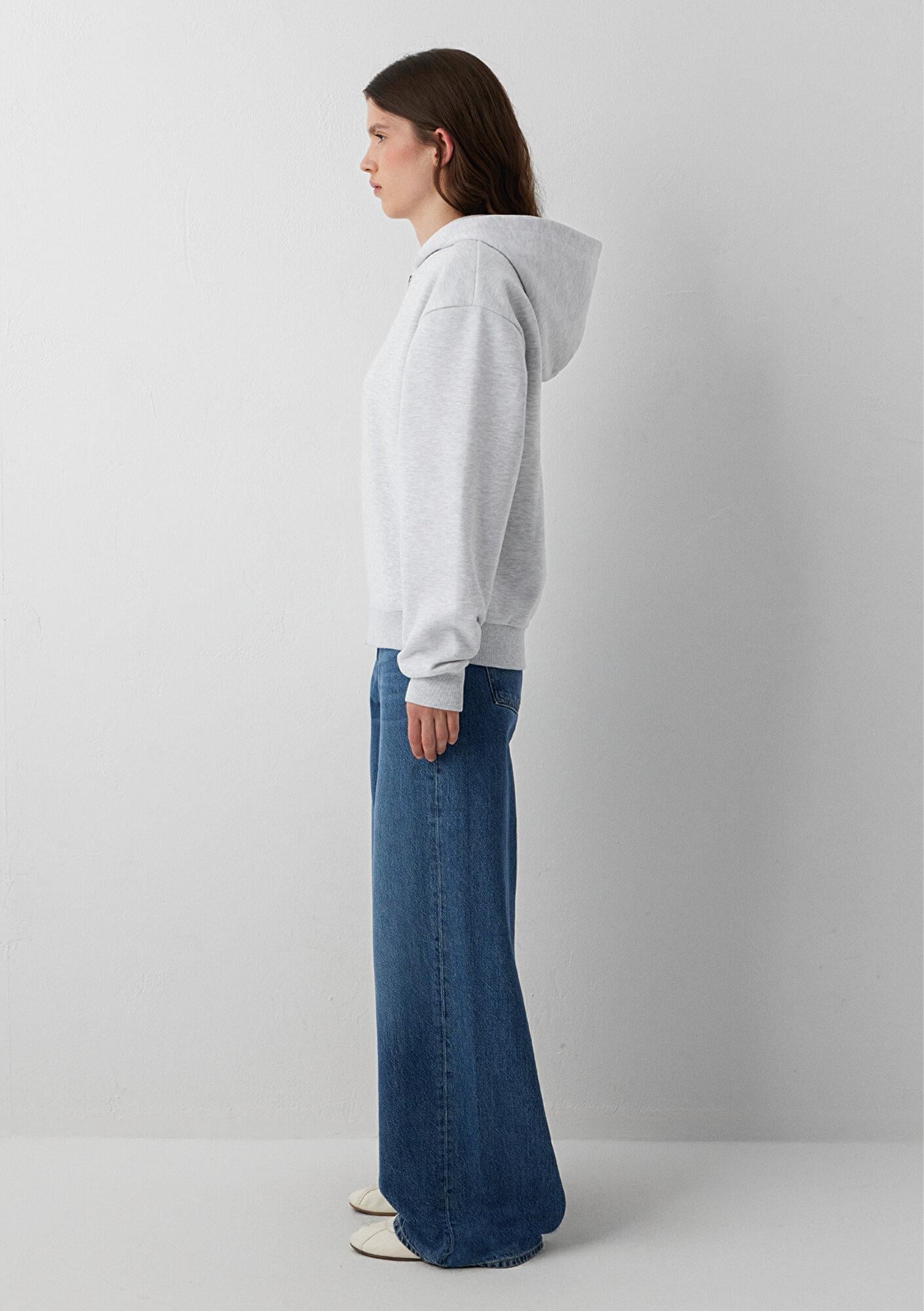 Mavi Mavi Logo Baskılı Gri Sweatshirt 1S10554-80196
