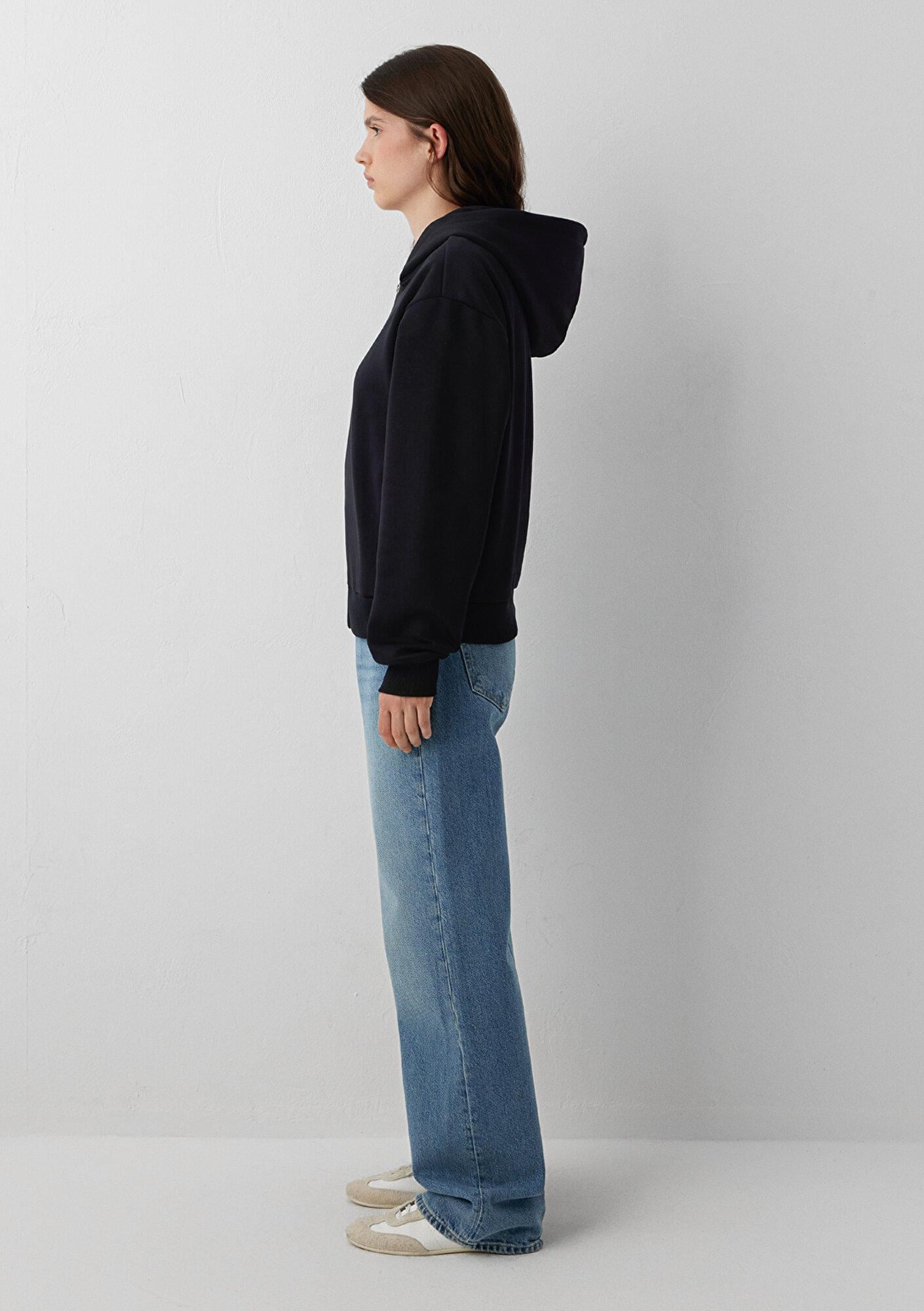 Mavi Mavi Logo Baskılı Siyah Sweatshirt 1S10554-900