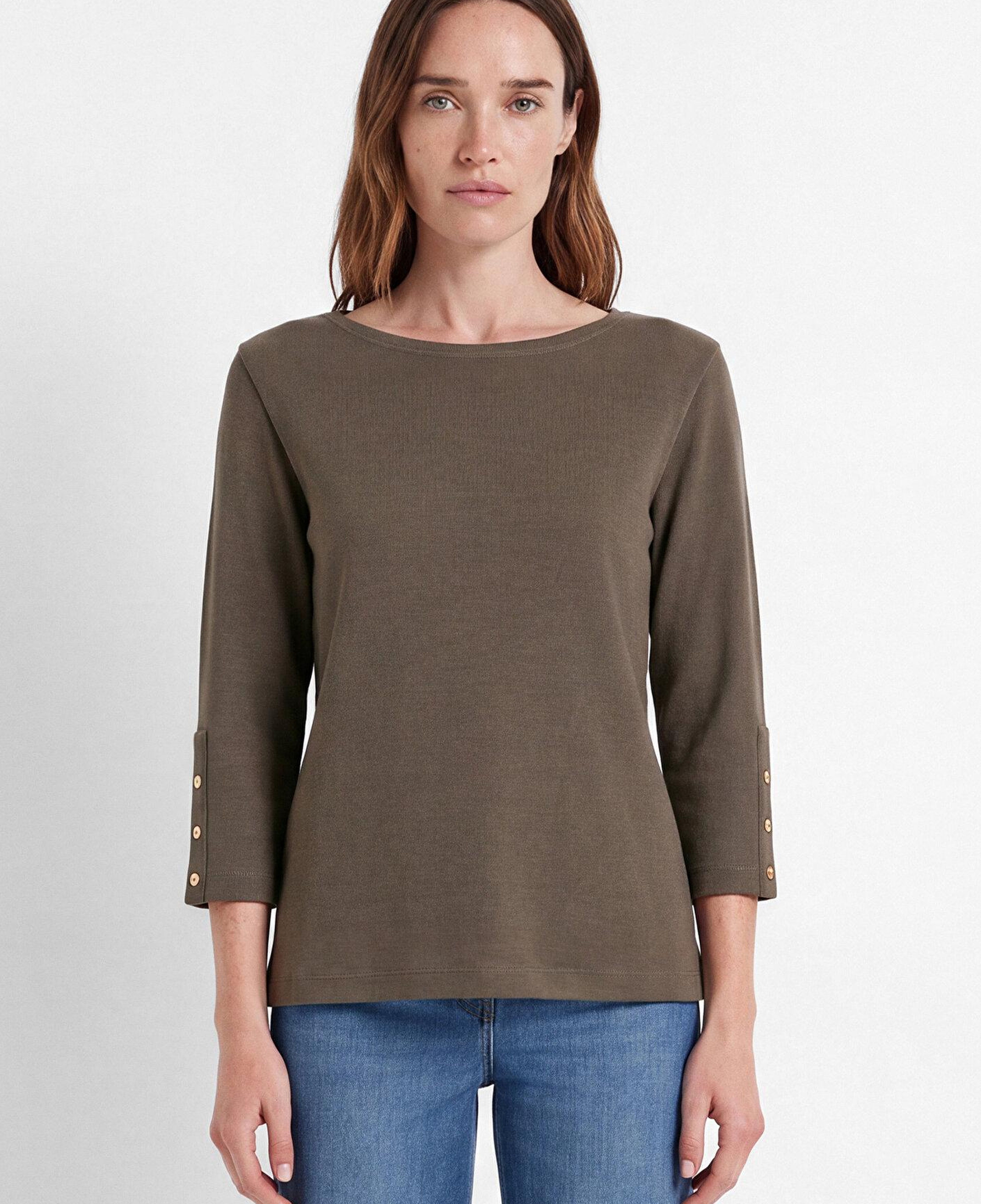Mavi (Tencel™) Modal Karışımlı Kahverengi Tişört Regular Fit / Normal Kesim 1614371-87538