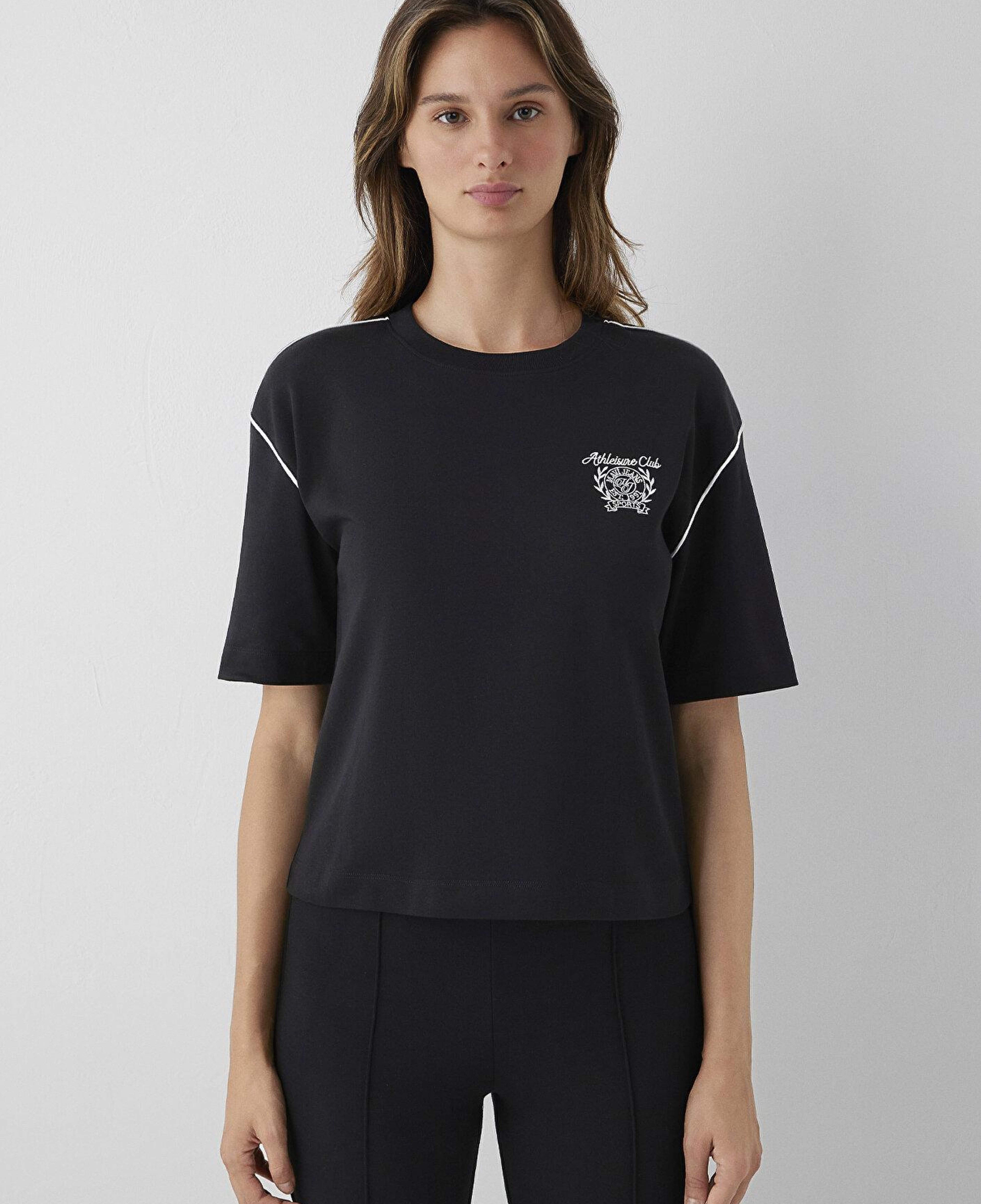 Mavi Baskılı Siyah Tişört Regular Fit / Normal Kesim 1614242-900