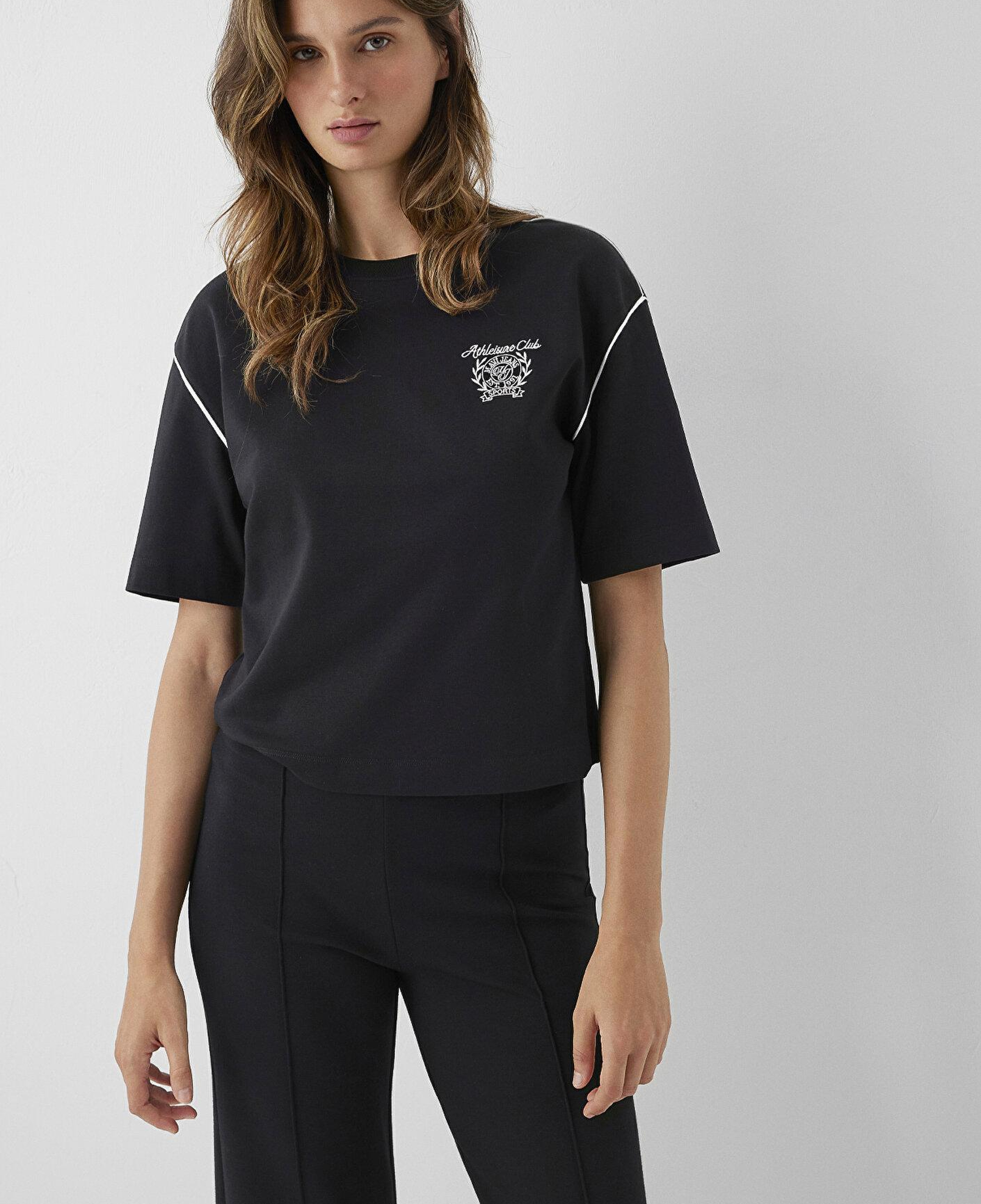 Mavi Baskılı Siyah Tişört Regular Fit / Normal Kesim 1614242-900