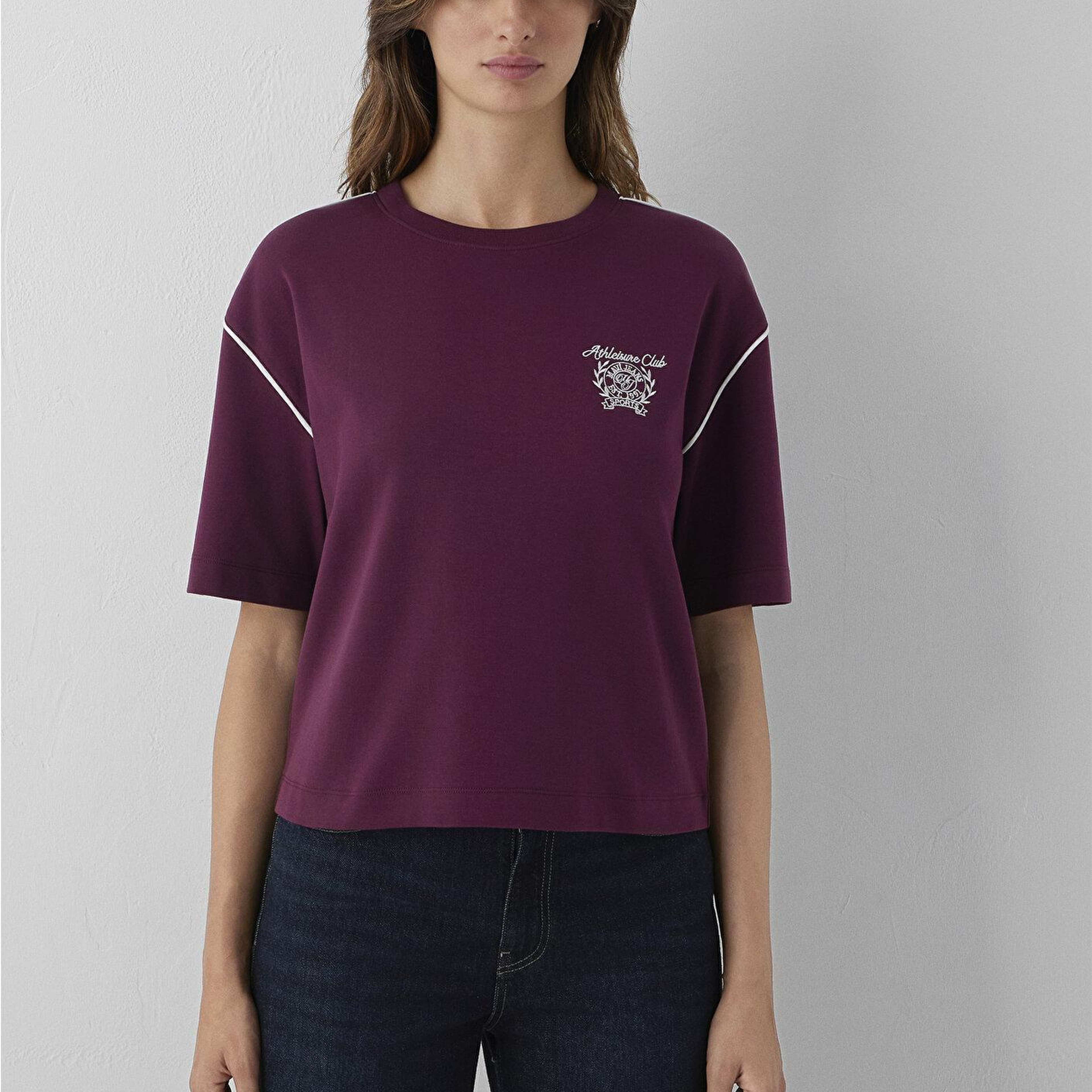 Mavi Baskılı Bordo Tişört Regular Fit / Normal Kesim 1614242-87830