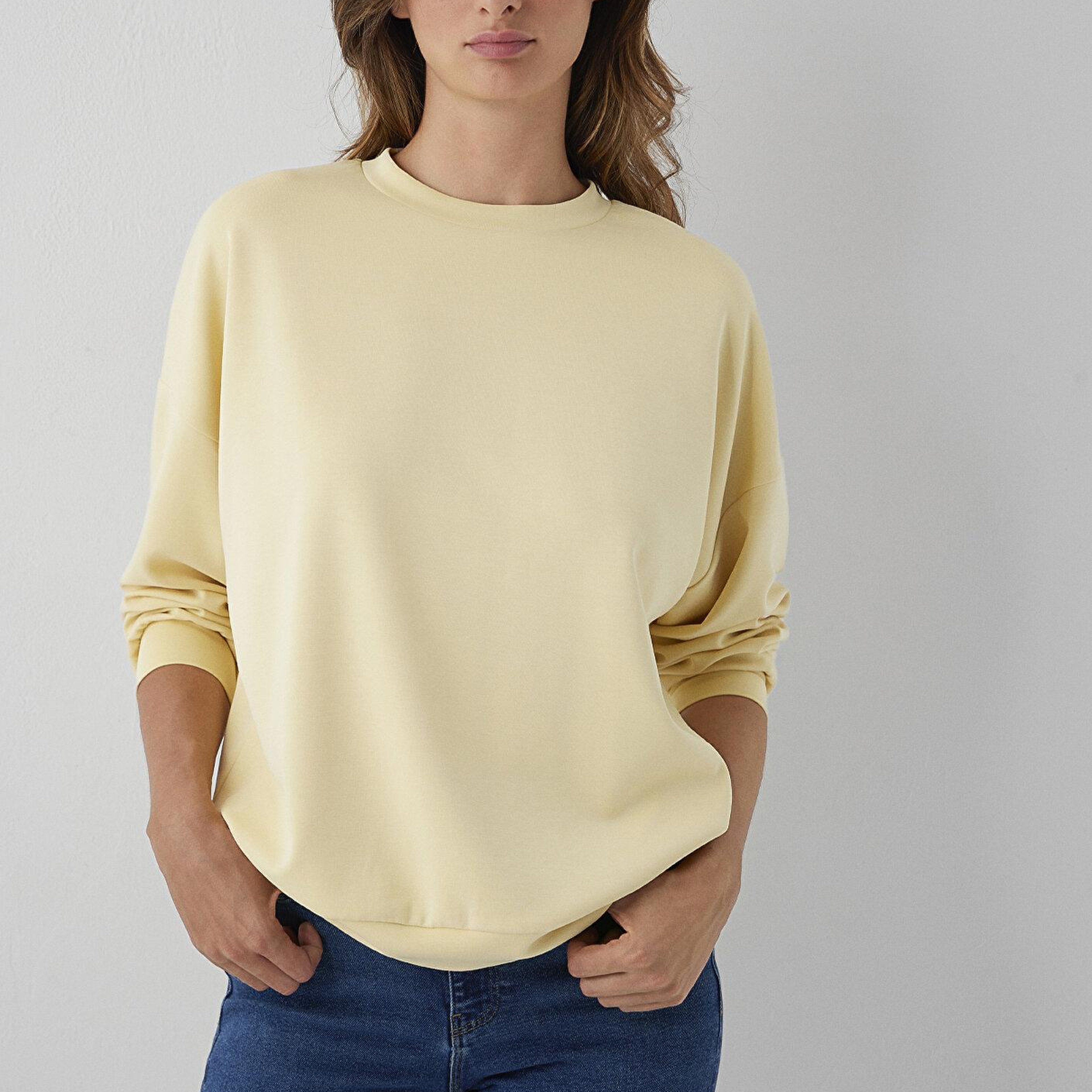 Mavi Soft-Premium (TENCEL™) Modal Karışımlı Sarı Sweatshirt 168837-71206