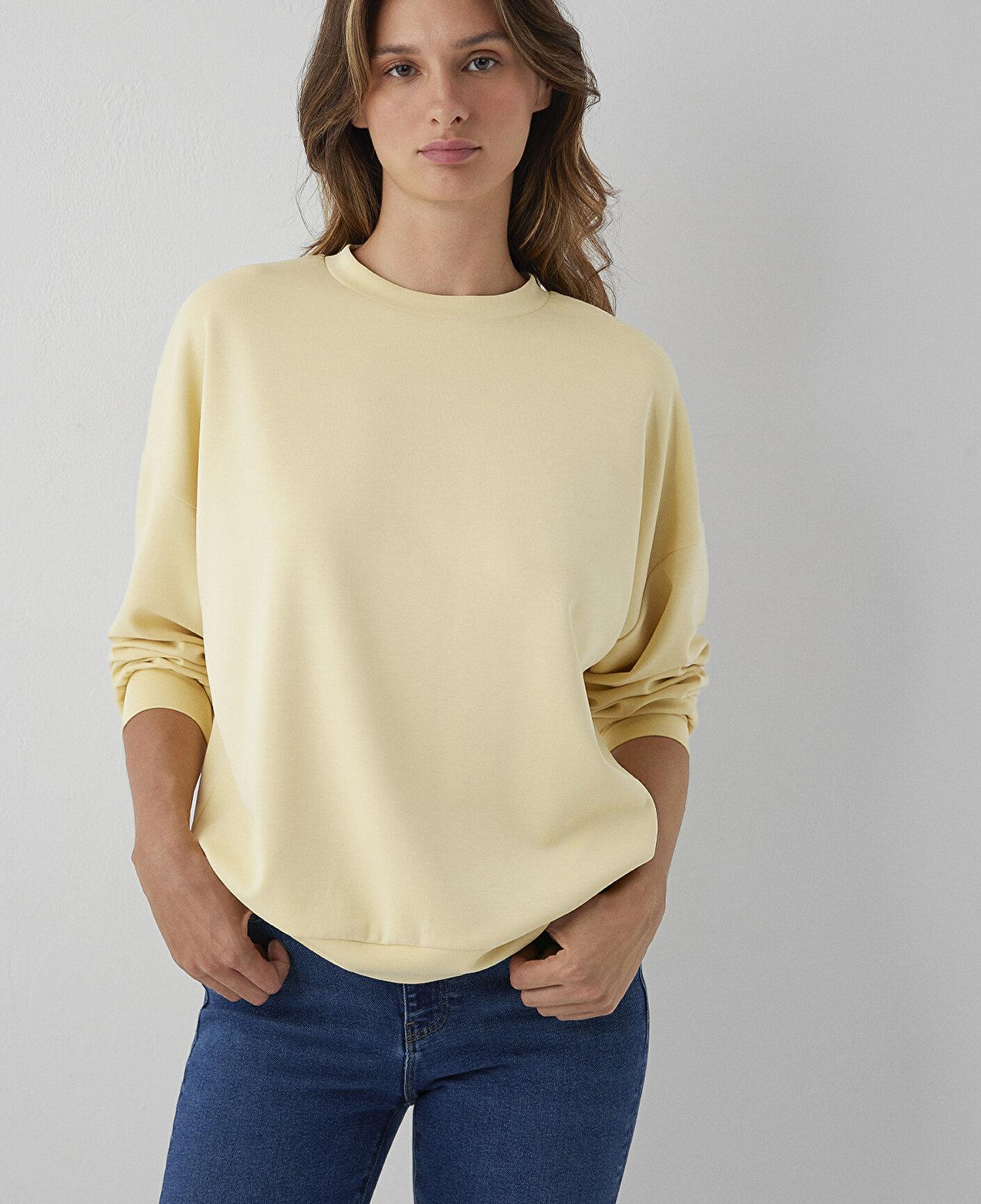 Mavi Soft-Premium (TENCEL™) Modal Karışımlı Sarı Sweatshirt 168837-71206
