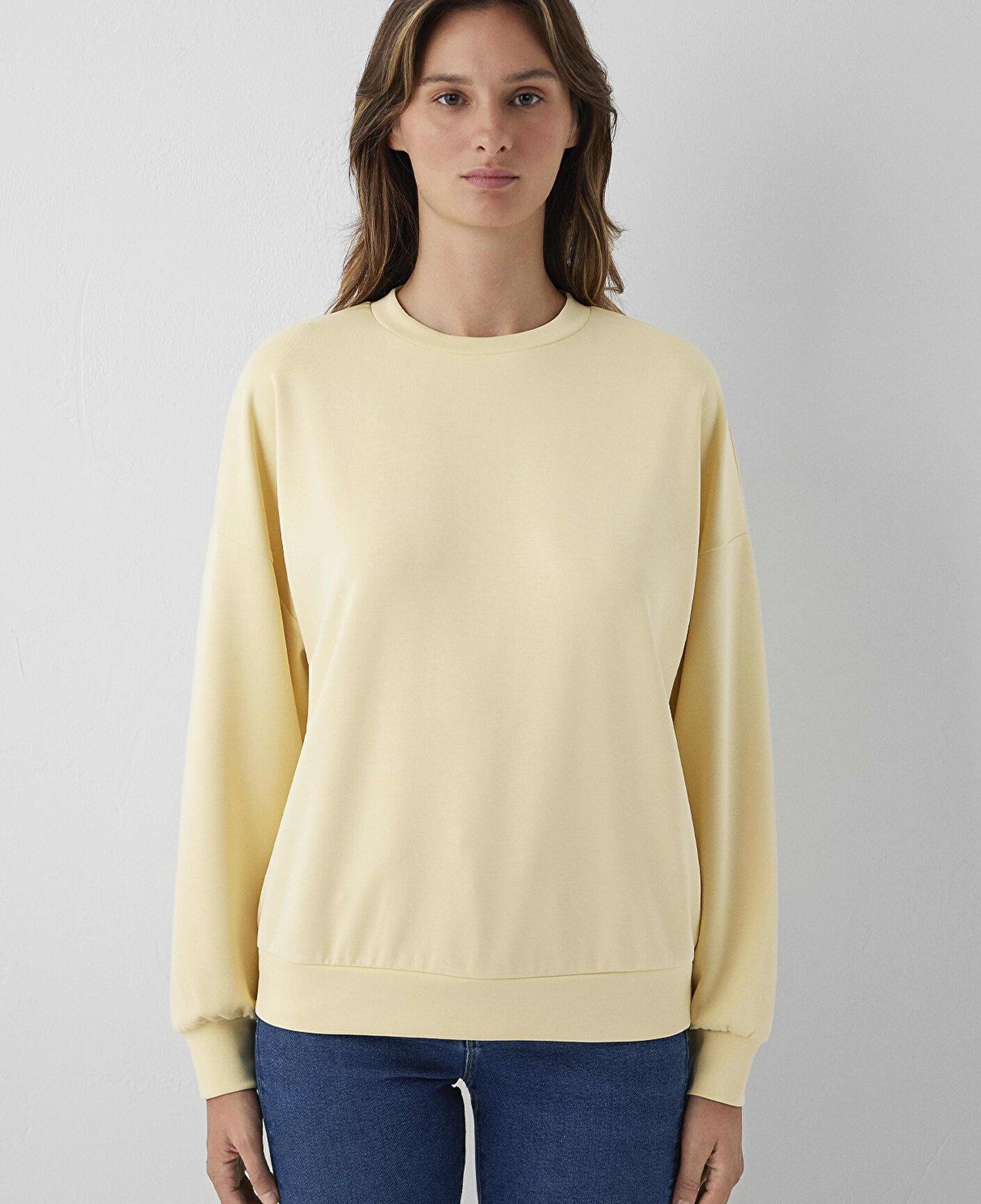 Mavi Soft-Premium (TENCEL™) Modal Karışımlı Sarı Sweatshirt 168837-71206