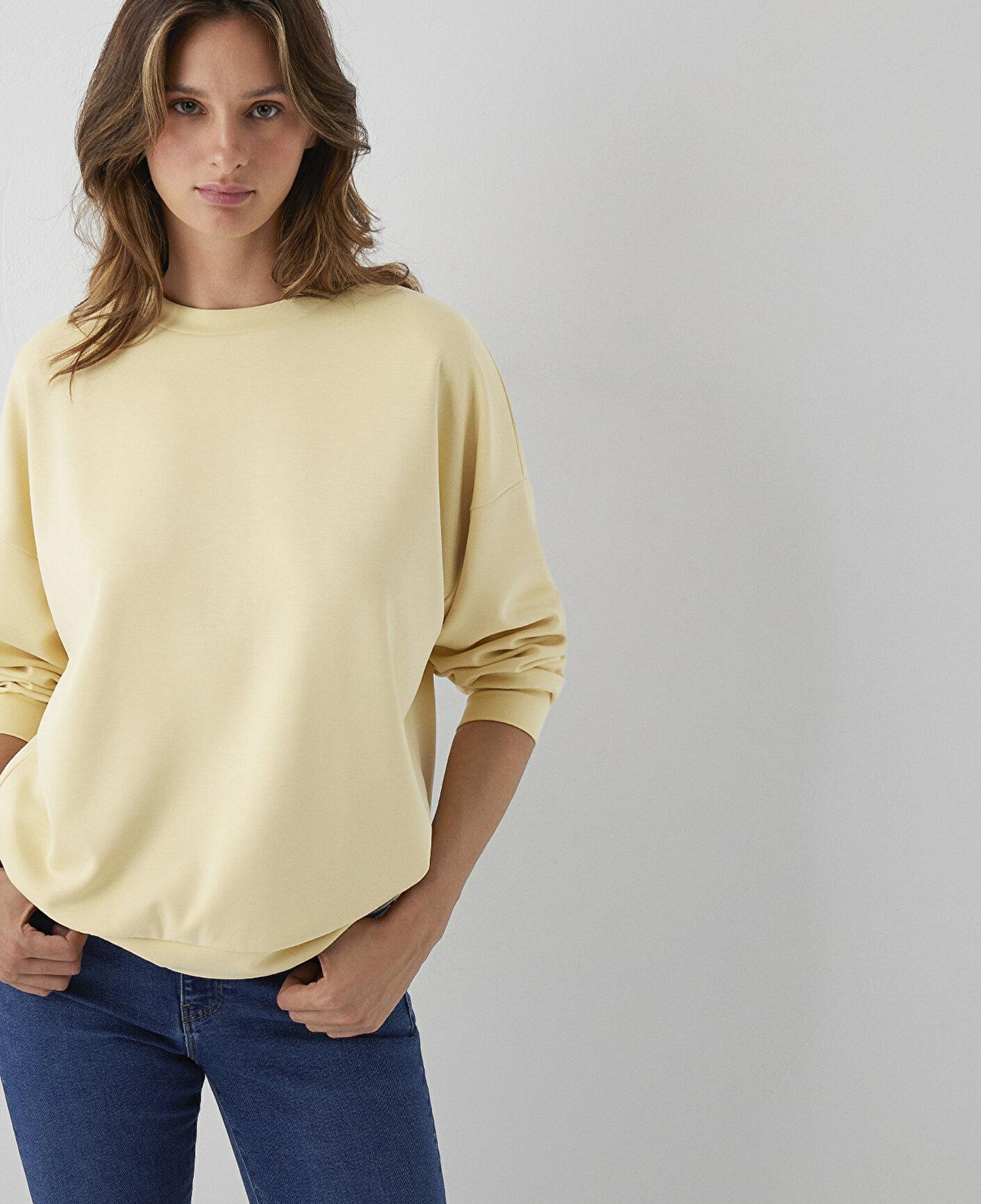 Mavi Soft-Premium (TENCEL™) Modal Karışımlı Sarı Sweatshirt 168837-71206