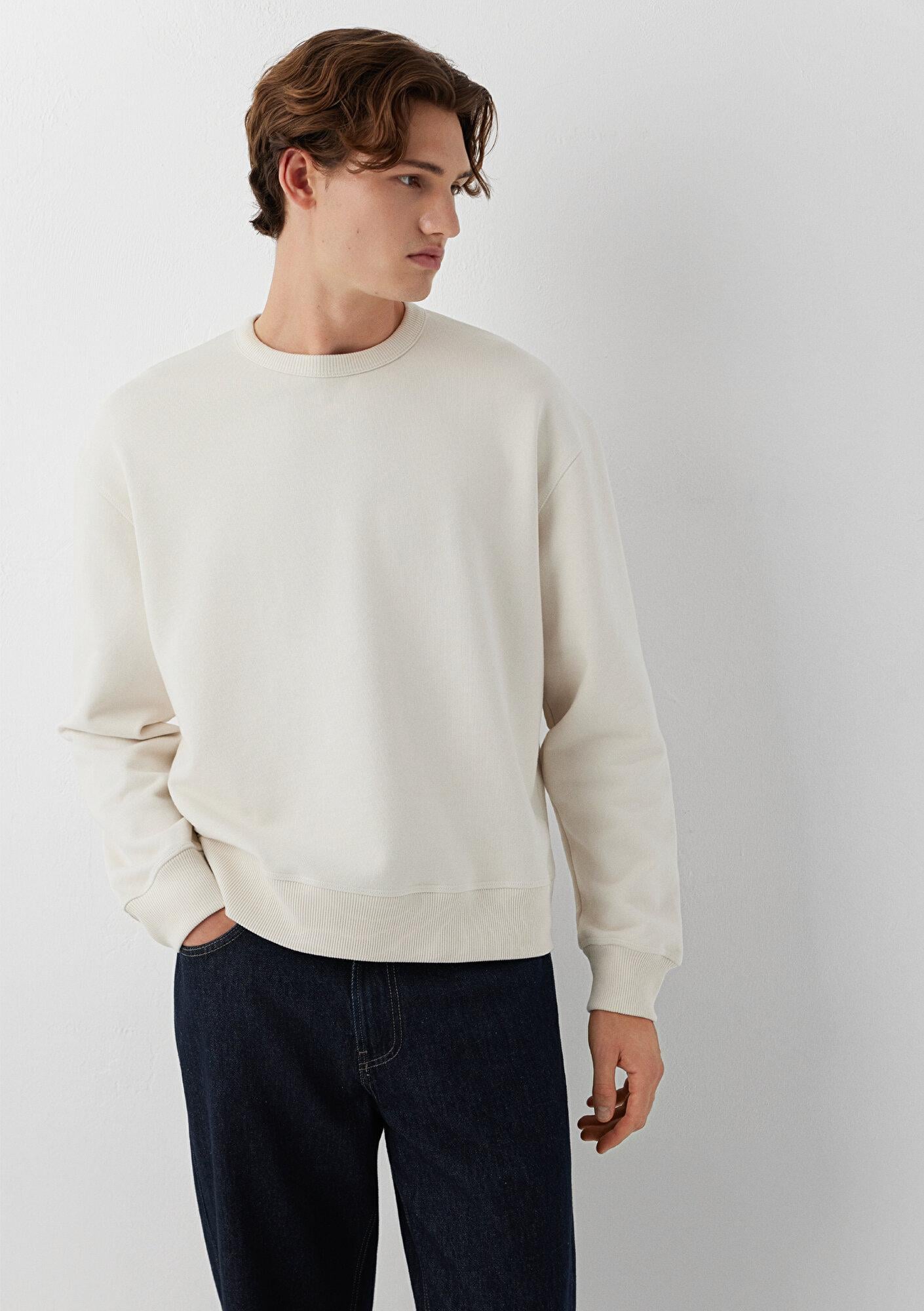 Mavi Bej Basic Sweatshirt 0S20165-70134