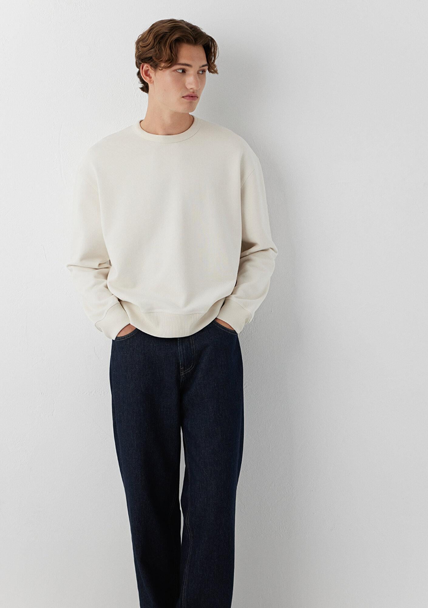 Mavi Bej Basic Sweatshirt 0S20165-70134