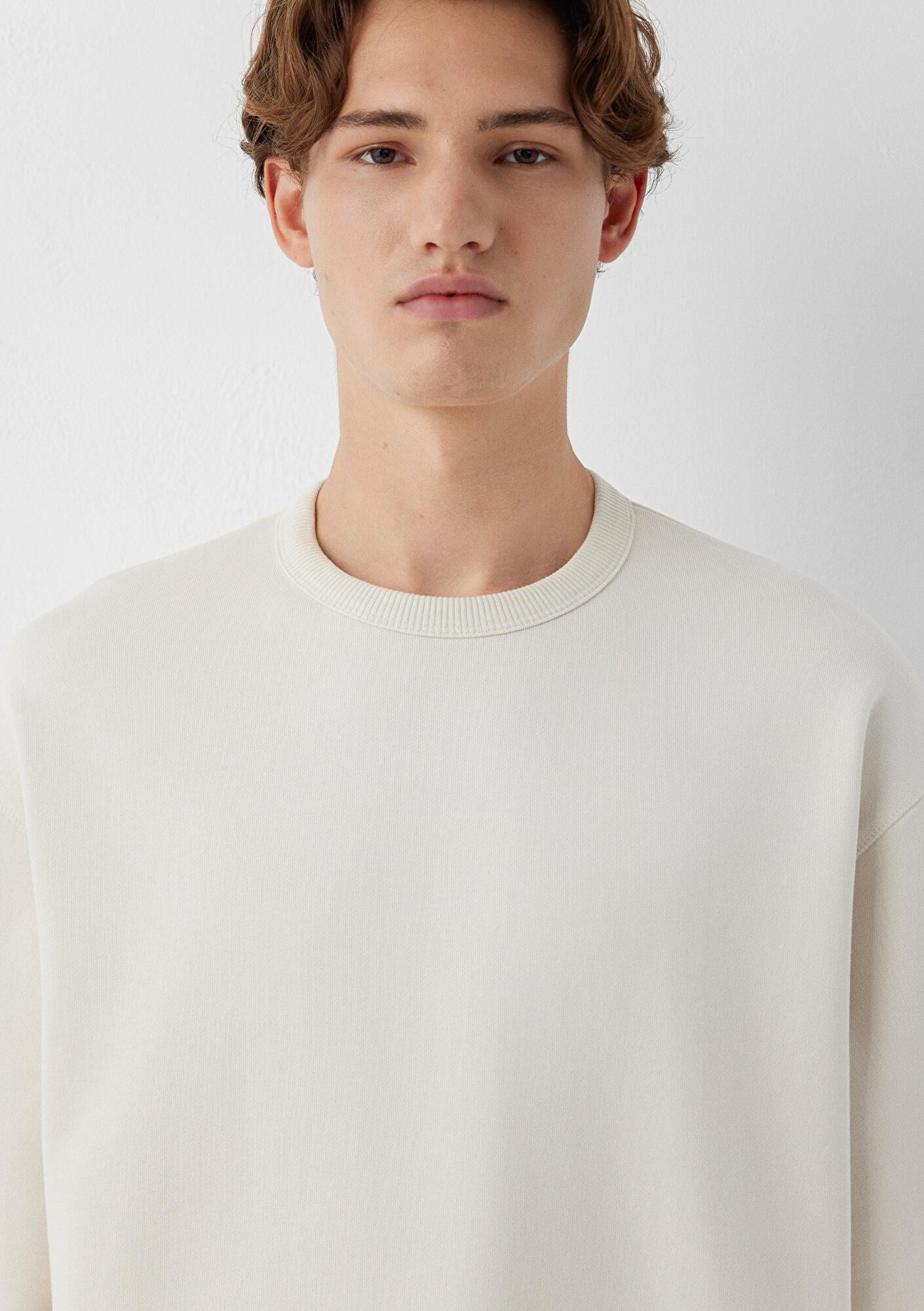 Mavi Bej Basic Sweatshirt 0S20165-70134
