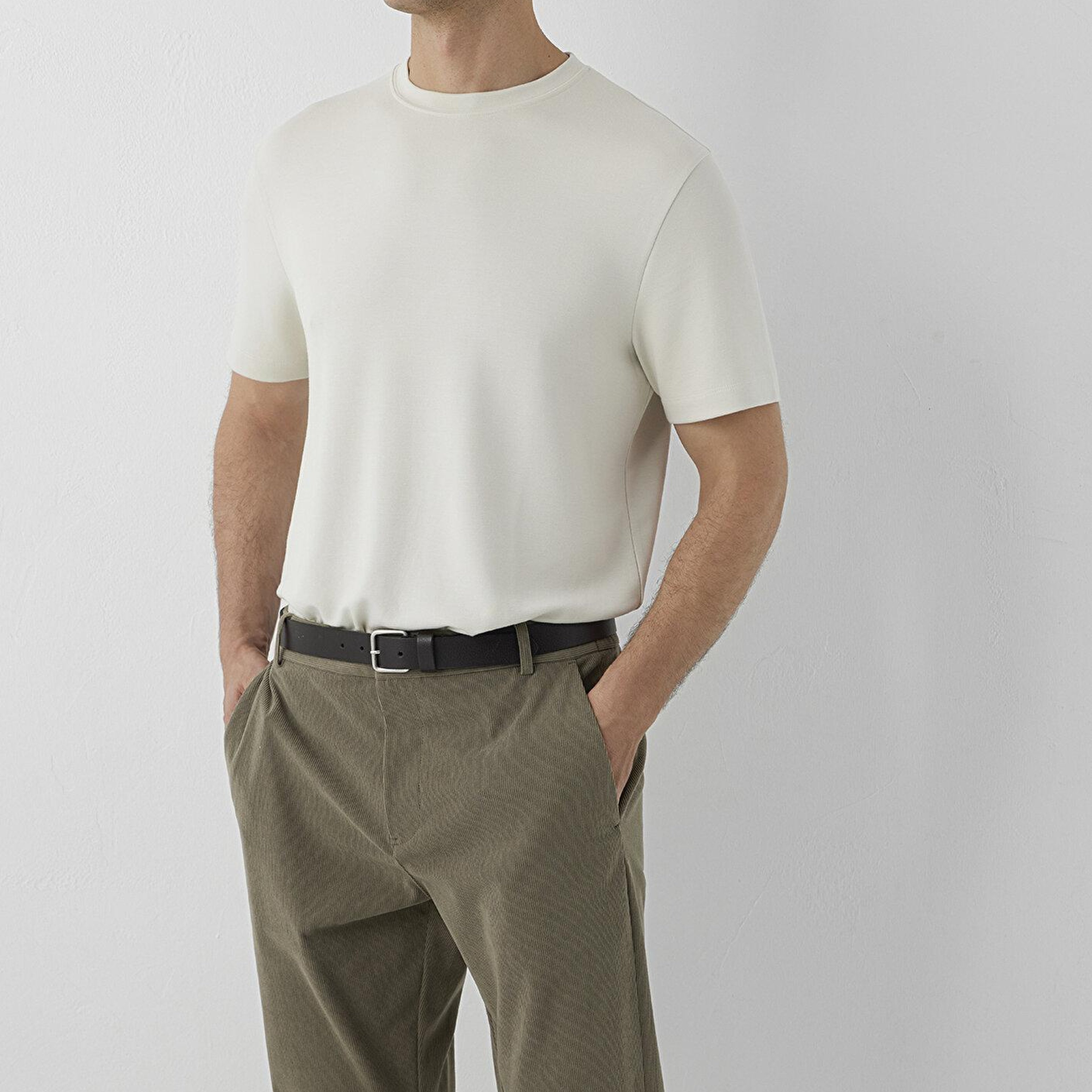 Mavi Modal Karışımlı Bej Basic Tişört Regular Fit / Normal Kesim 0620096-70134