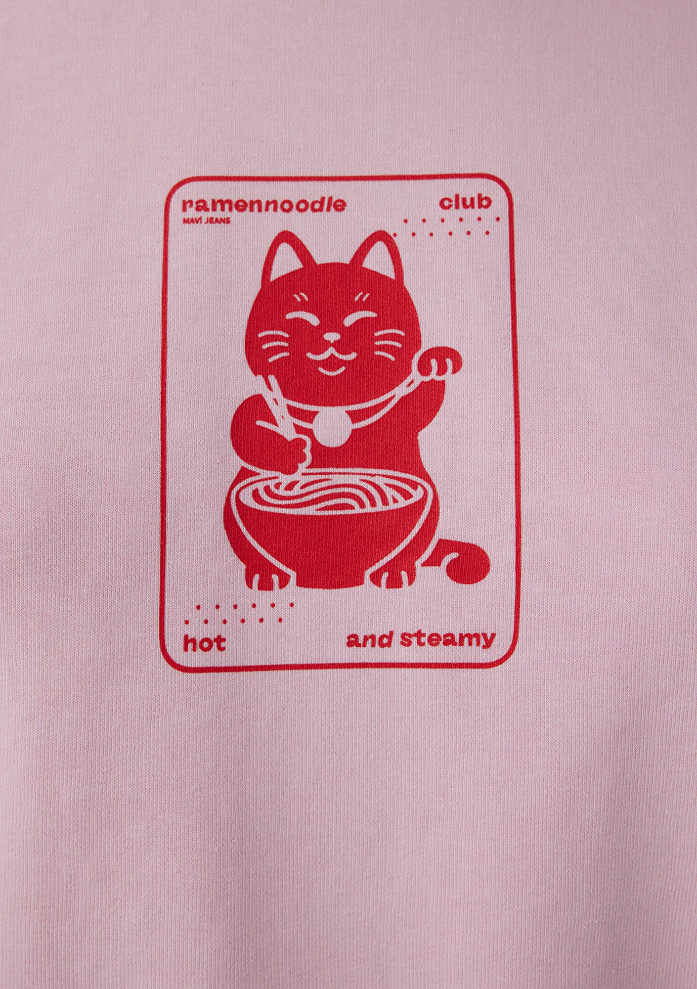 Mavi Kedi Baskılı Pembe Sweatshirt 1S20086-71008