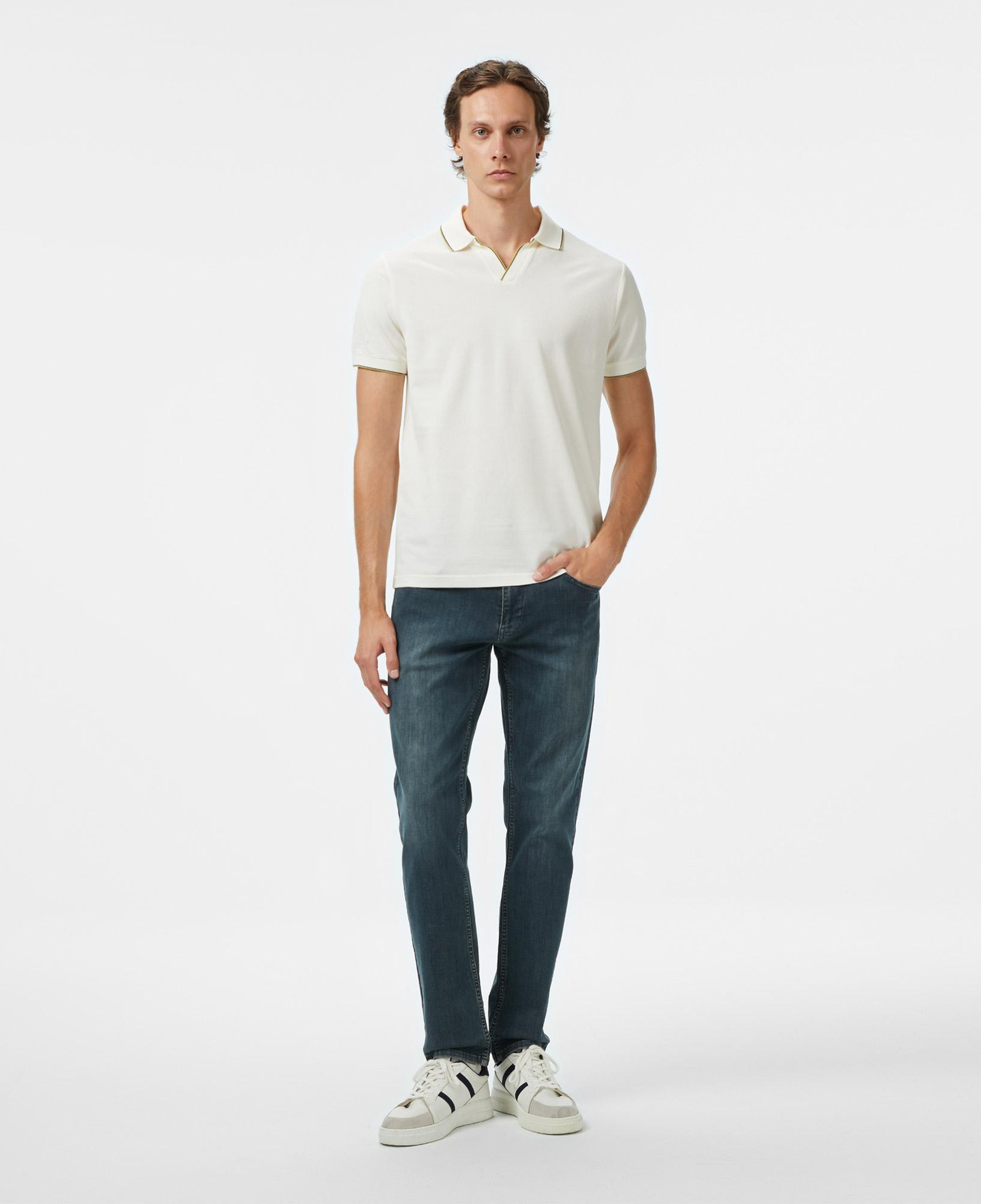 Nautica Erkek Krem Classic Fit Polo Yaka T-Shirt